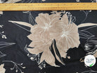 JERSEY VENEZIA NOIR FLEUR MARRON - My Little Coupon