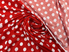 JERSEY VENEZIA ROUGE ORANGE POIS BLANC 1CM MLC INTERN