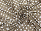 JERSEY VENEZIA TAUPE POIS BLANC 1CM MLC INTERN