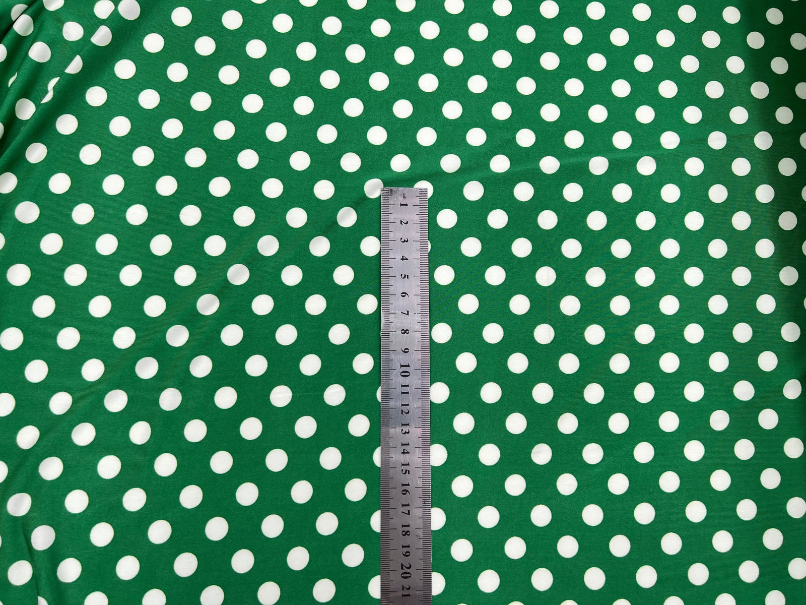 JERSEY VENEZIA VERT POIS BLANC 1CM MLC INTERN