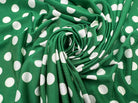 JERSEY VENEZIA VERT POIS BLANC 1CM MLC INTERN