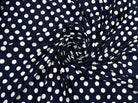 JERSEY VENZIA BLEU MARINE POIS BLANC 1CM MLC INTERN