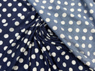 JERSEY VENZIA BLEU MARINE POIS BLANC 1CM MLC INTERN