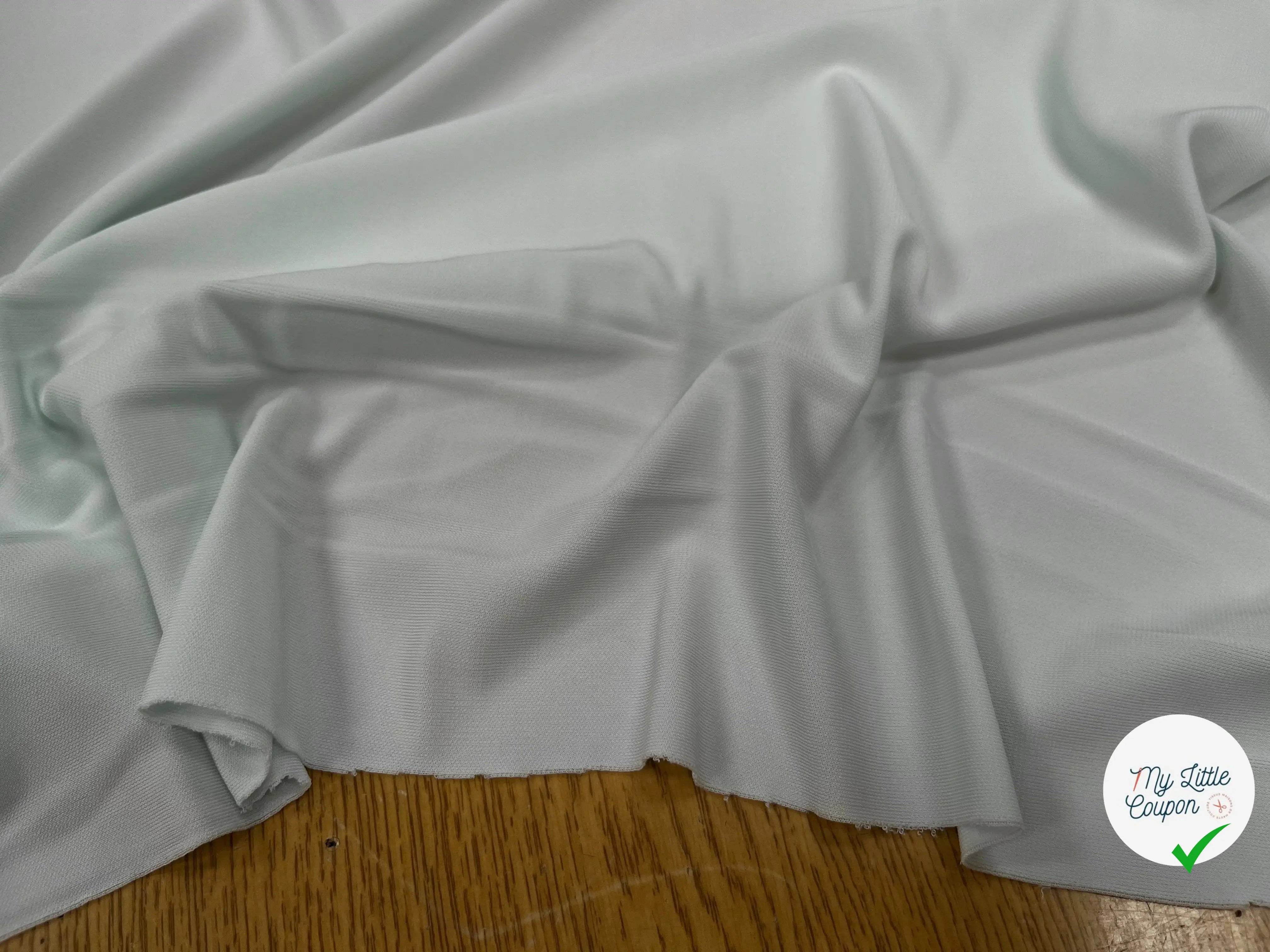 JERSEY VISCOSE BLEU VERT CLAIR STRETCH - My Little Coupon