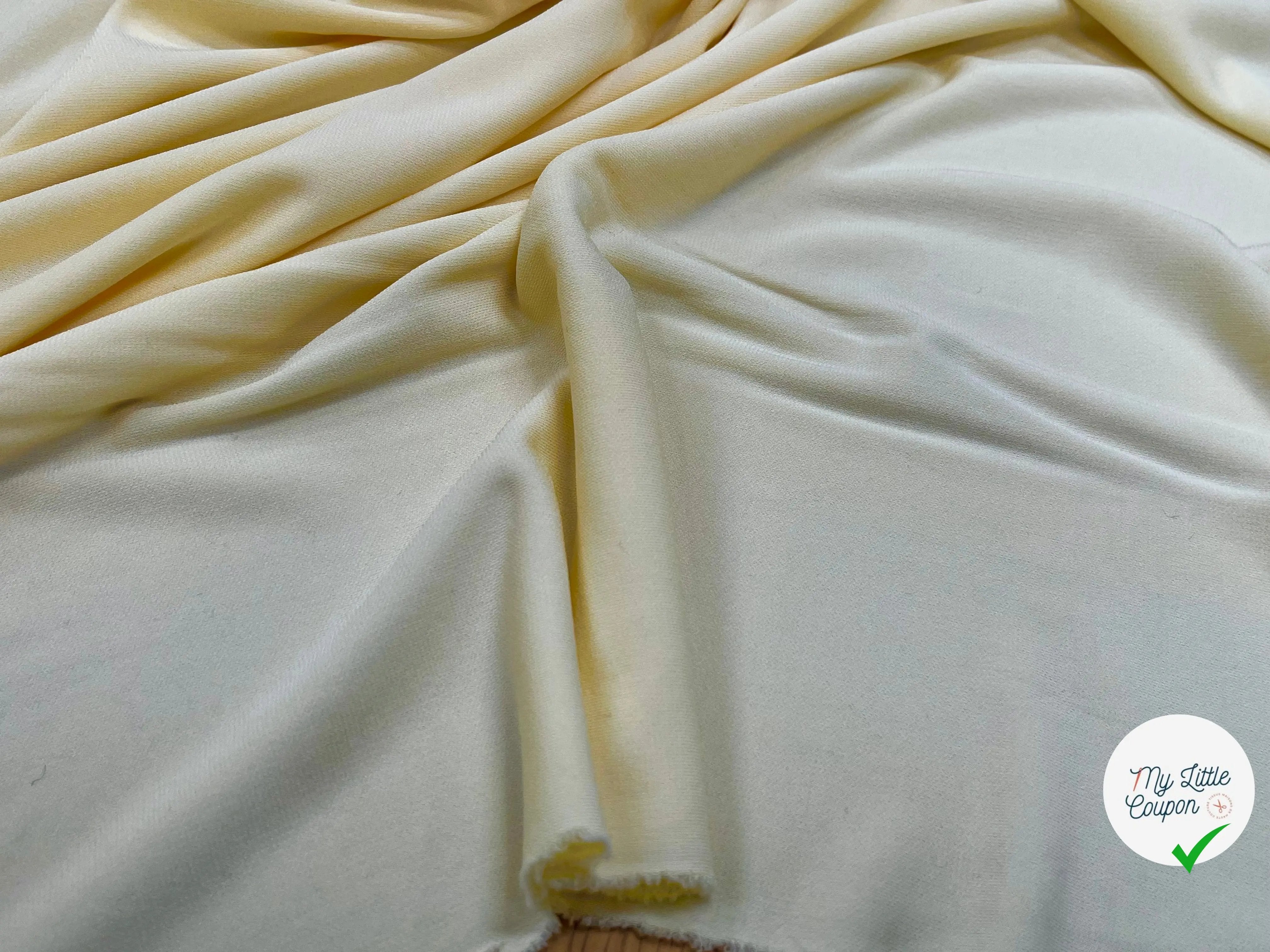 JERSEY VISCOSE CREPÉ 8%EA JAUNE BÉBÉ - My Little Coupon