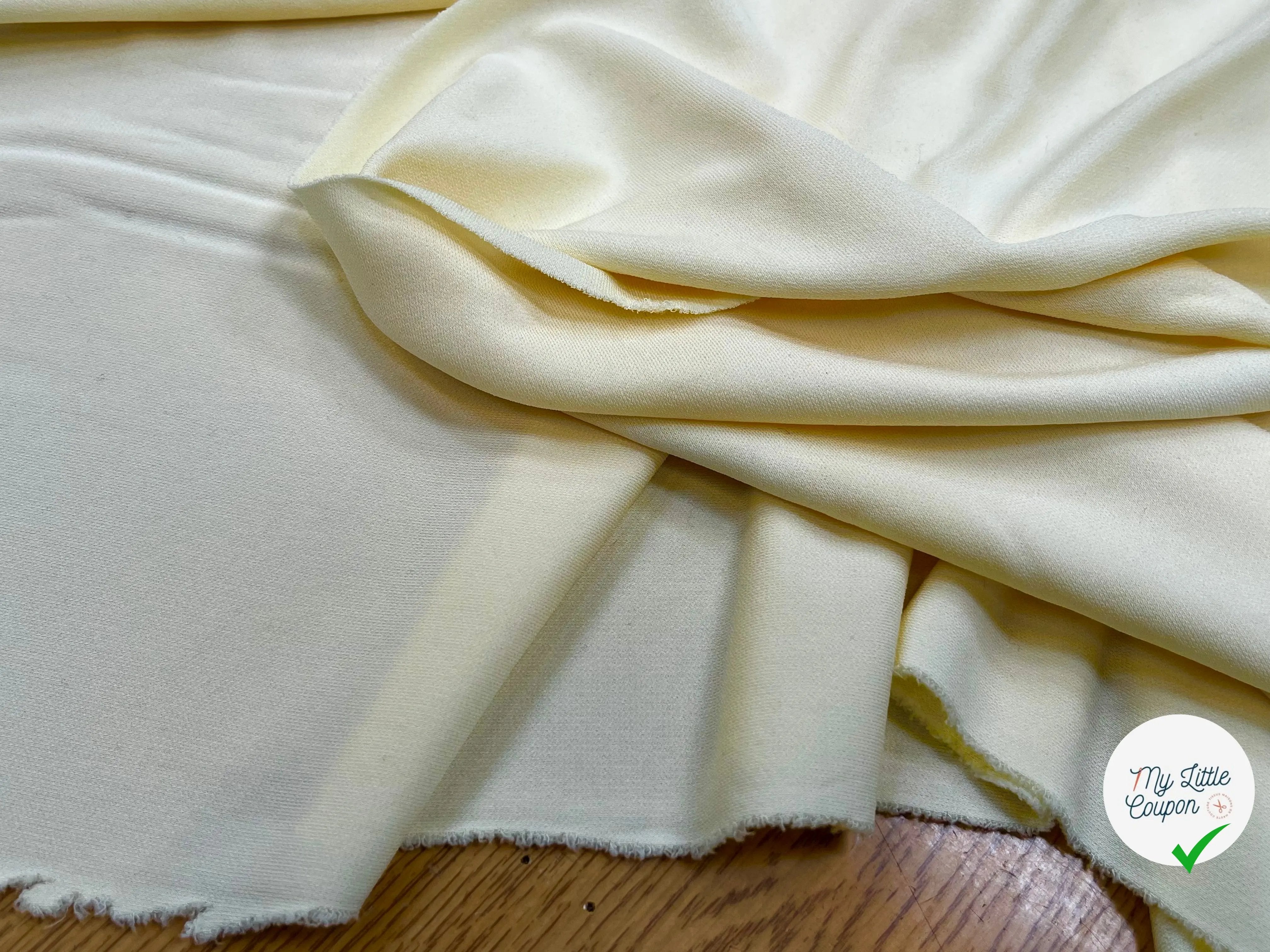 JERSEY VISCOSE CREPÉ 8%EA JAUNE BÉBÉ - My Little Coupon