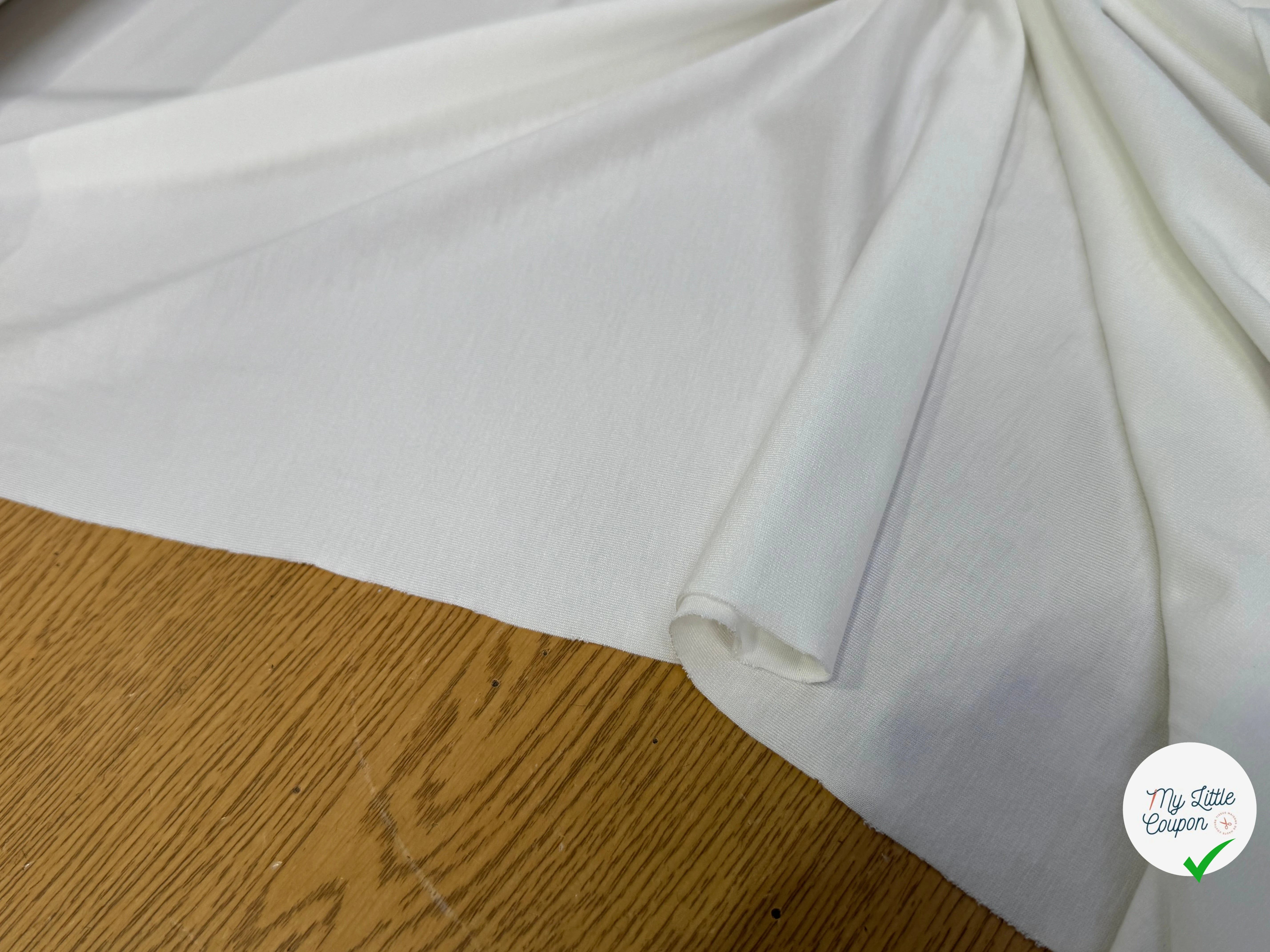 JERSEY VISCOSE EA BLANC ULTRA BEAU MADE IN FRANCE - My Little Coupon