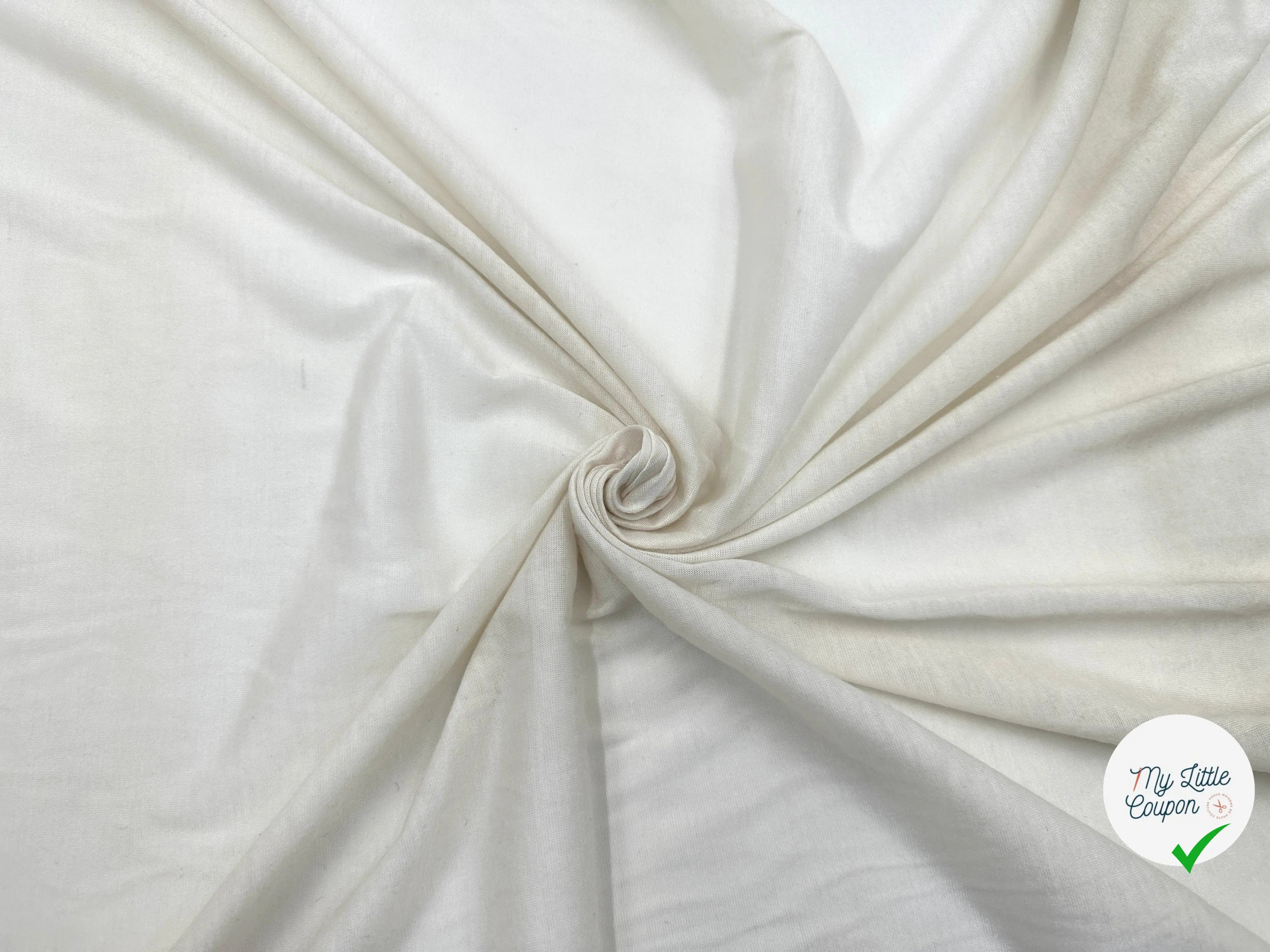 JERSEY VISCOSE ÉCRU - My Little Coupon - tissu - coudre