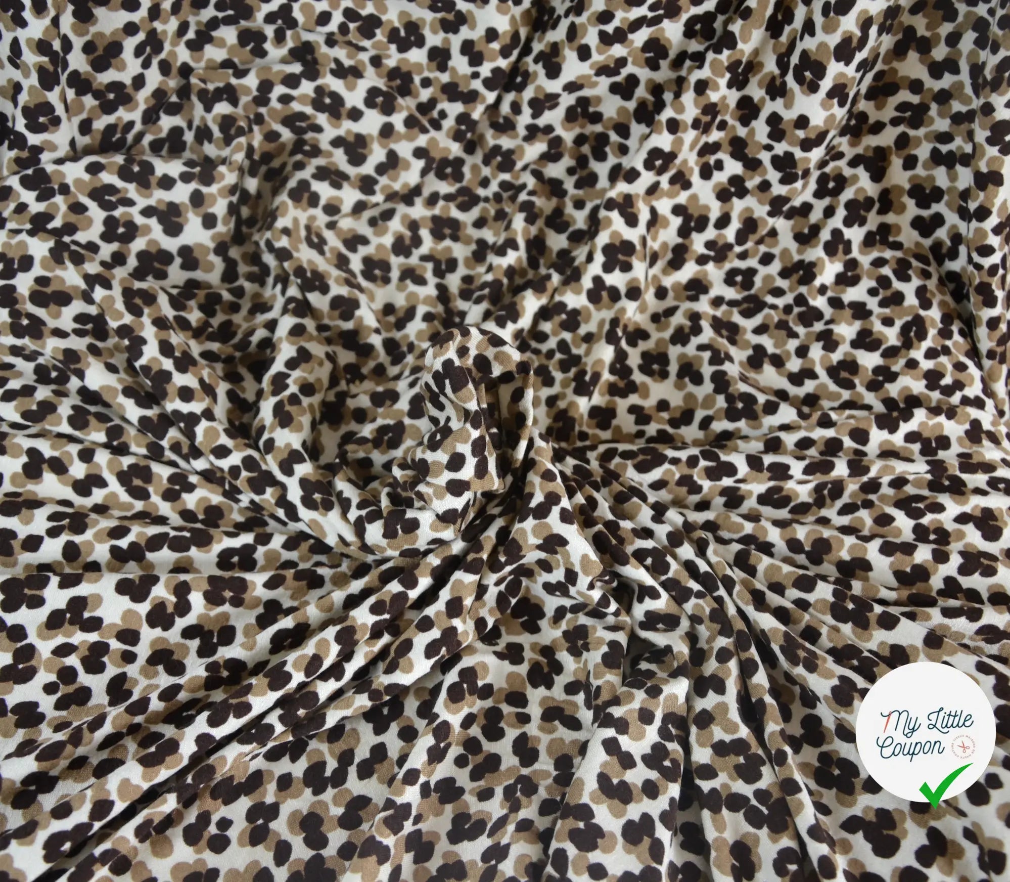JERSEY VISCOSE FLEURS AU CARAMEL & BEURRE SALÉ MLC INTERN
