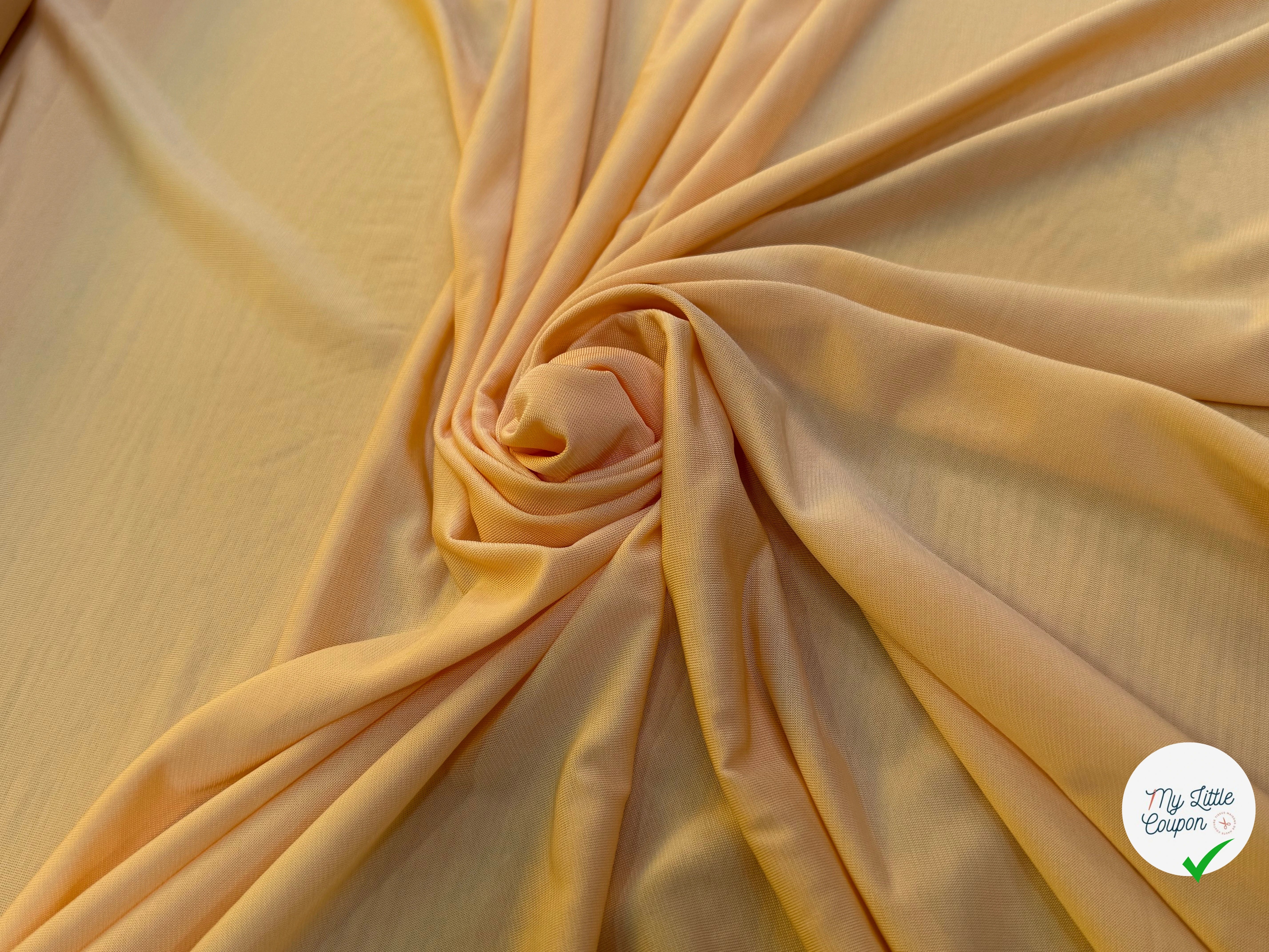 JERSEY VISCOSE FLUIDE DOWN ORANGE ULTRA STRETCH - My Little Coupon