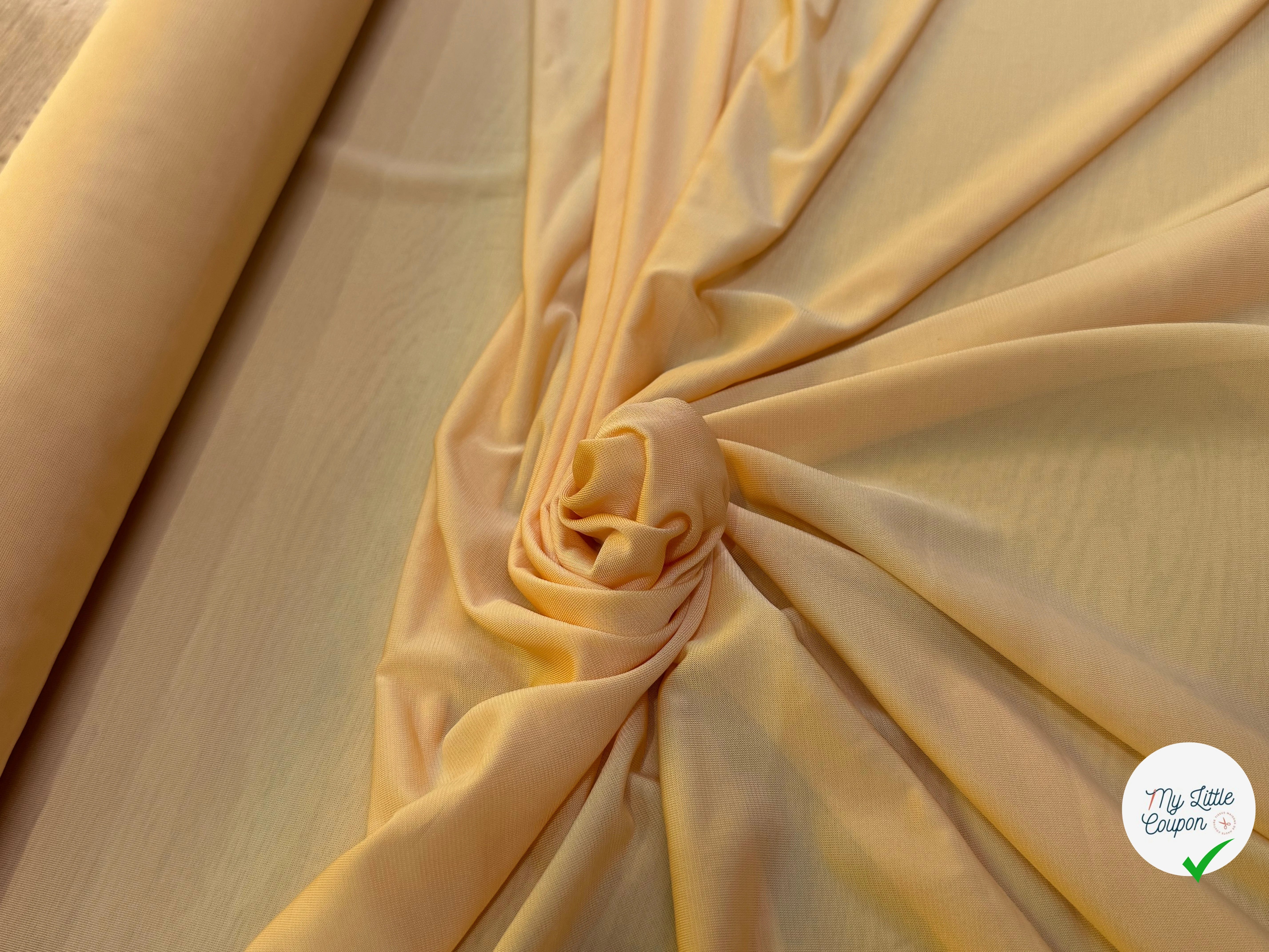 JERSEY VISCOSE FLUIDE DOWN ORANGE ULTRA STRETCH - My Little Coupon