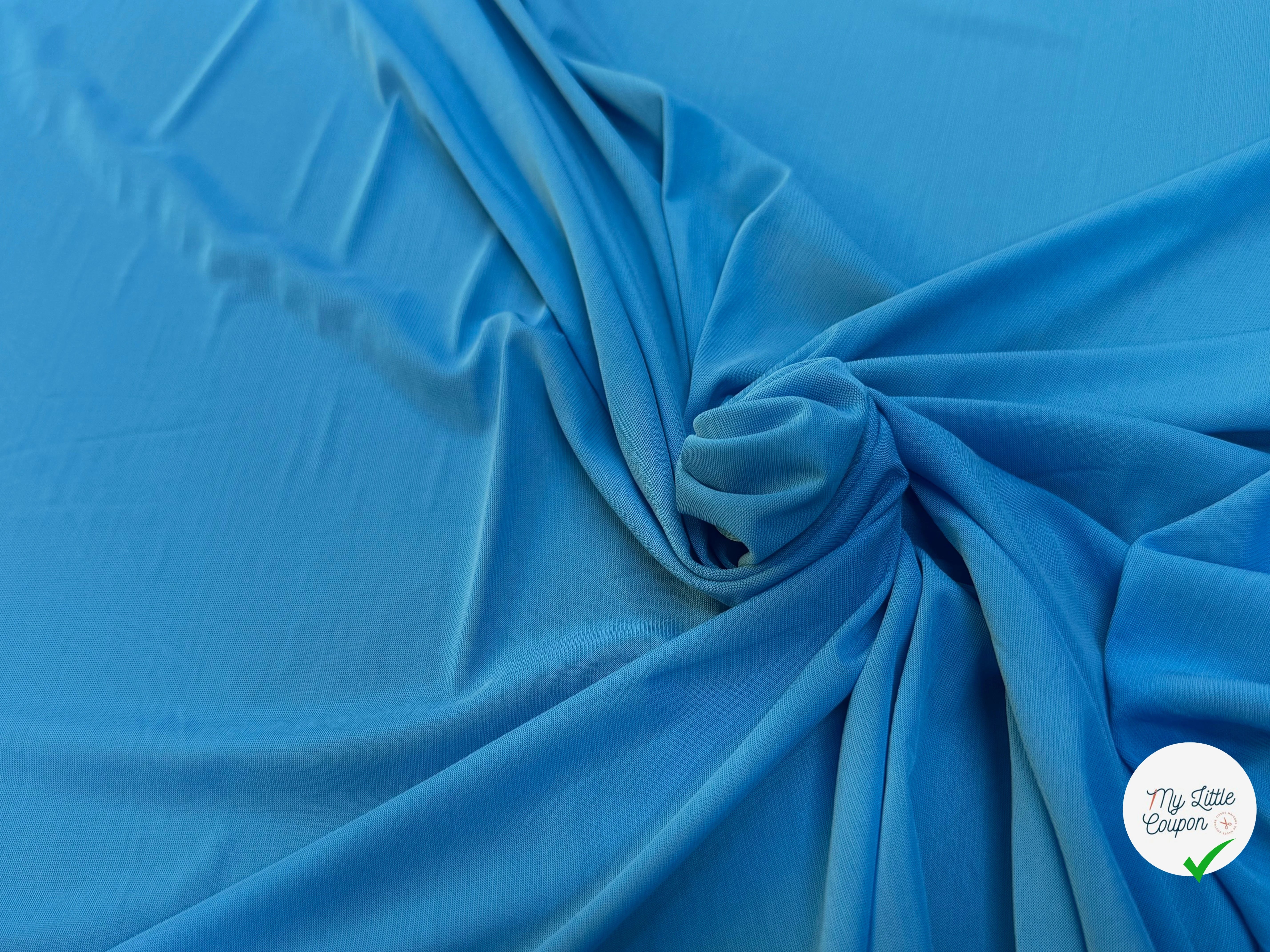 JERSEY VISCOSE FLUIDE ULTRA STRETCH BLUE - My Little Coupon