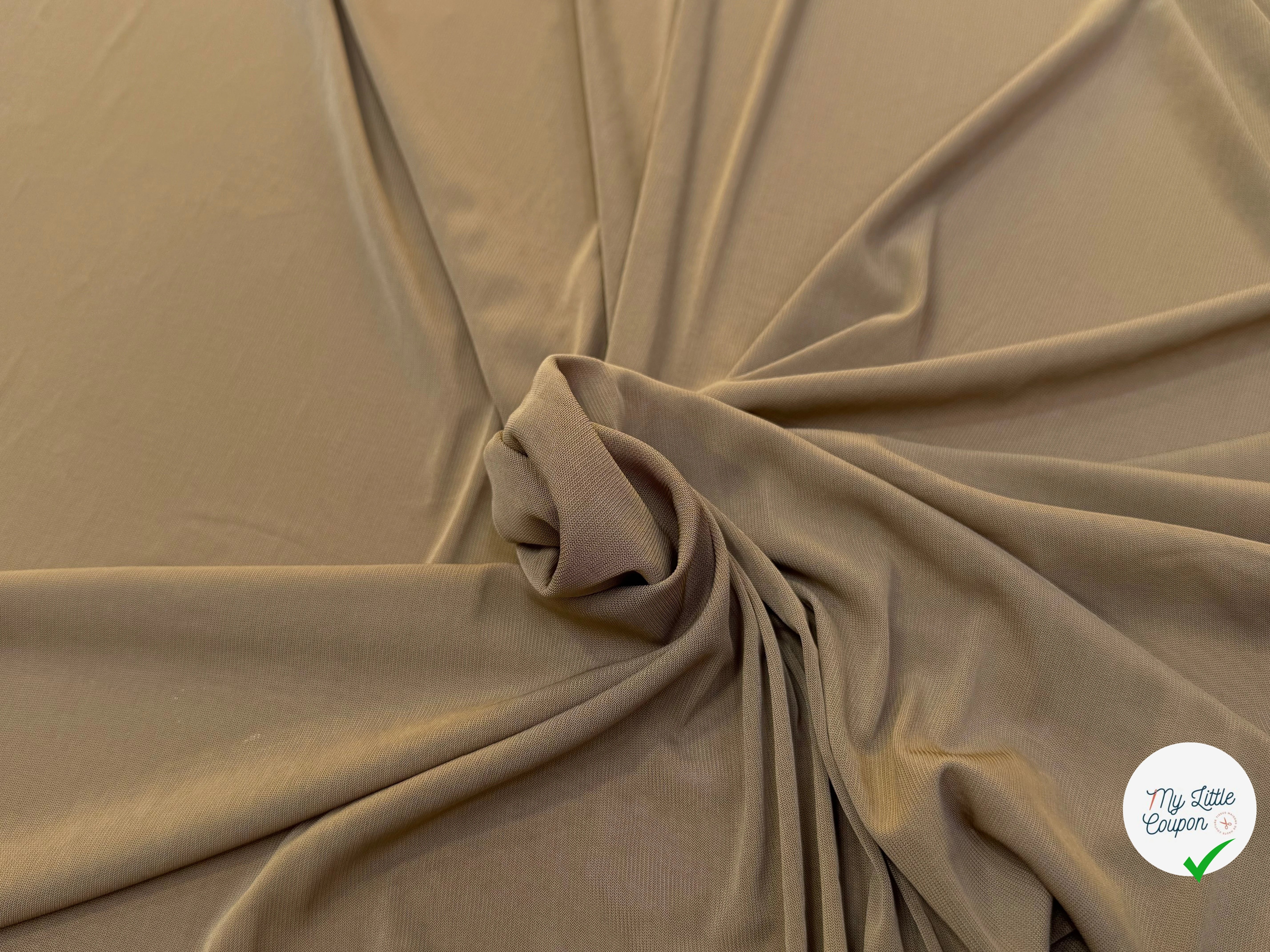 JERSEY VISCOSE FLUIDE ULTRA STRETCH CAMEL - My Little Coupon