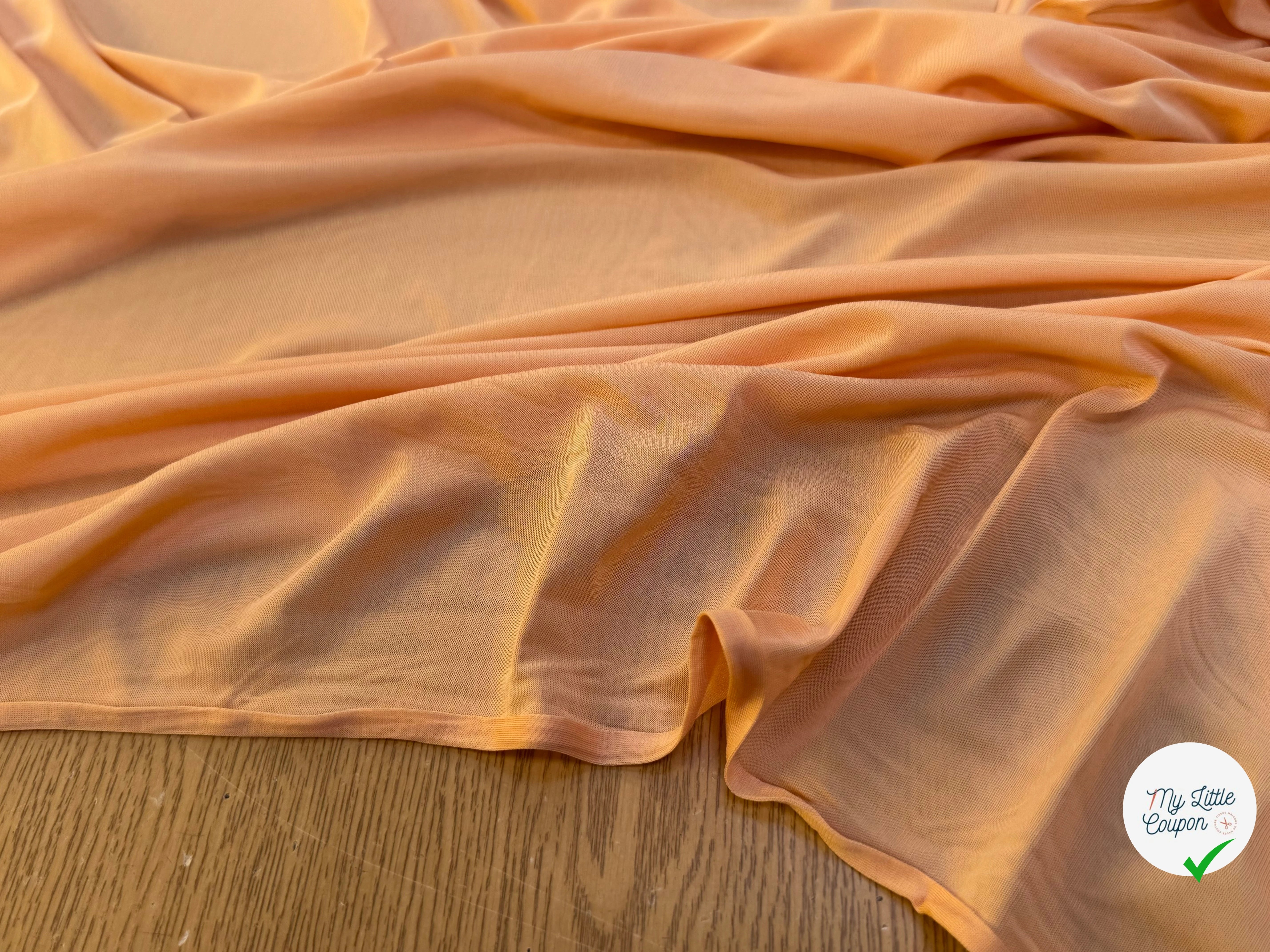 JERSEY VISCOSE FLUIDE ULTRA STRETCH ORANGE PÊCHE - My Little Coupon