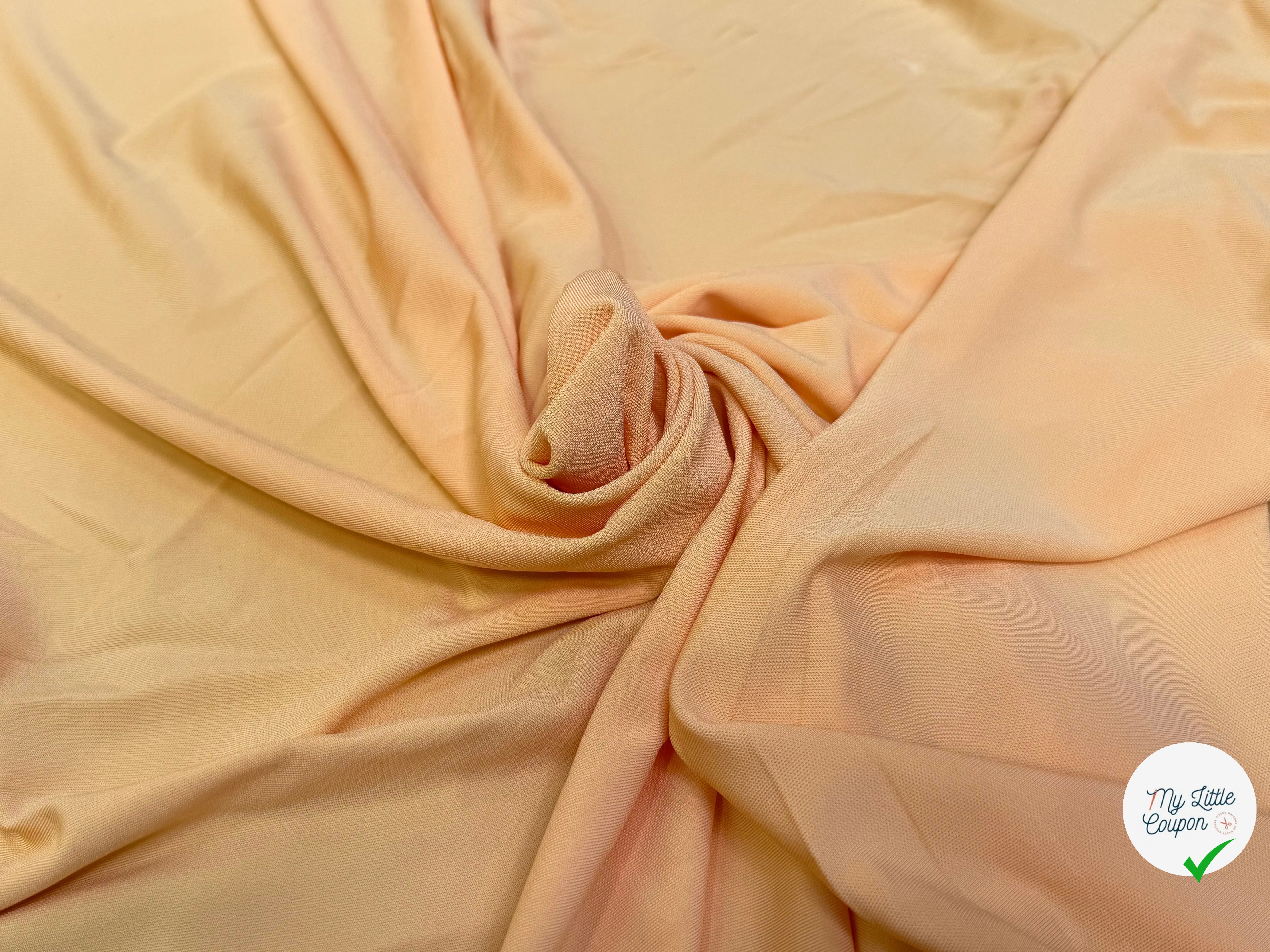 JERSEY VISCOSE FLUIDE ULTRA STRETCH ORANGE SUNSET - My Little Coupon