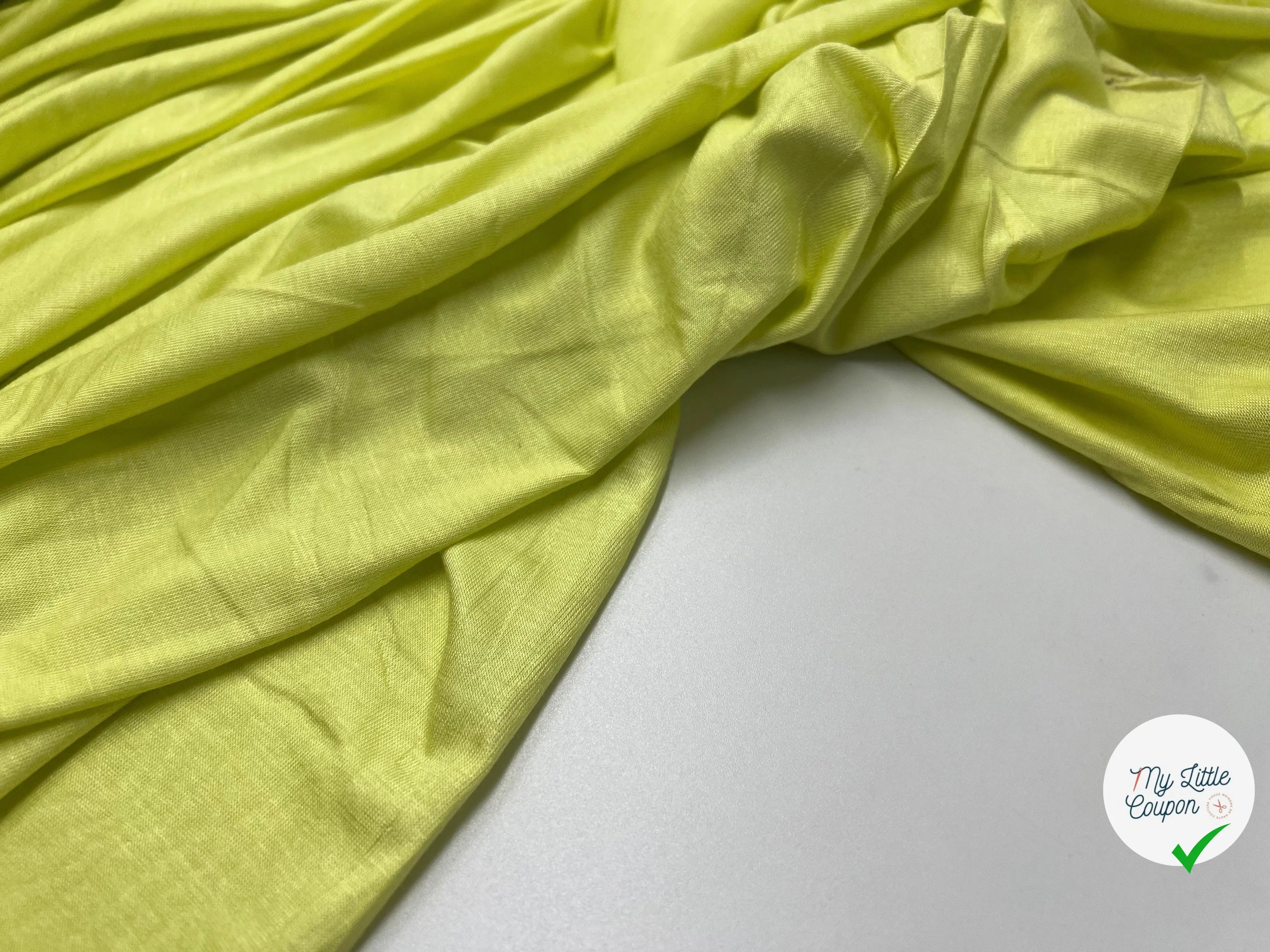 JERSEY VISCOSE JAUNE CITRON - My Little Coupon - tissu - coudre