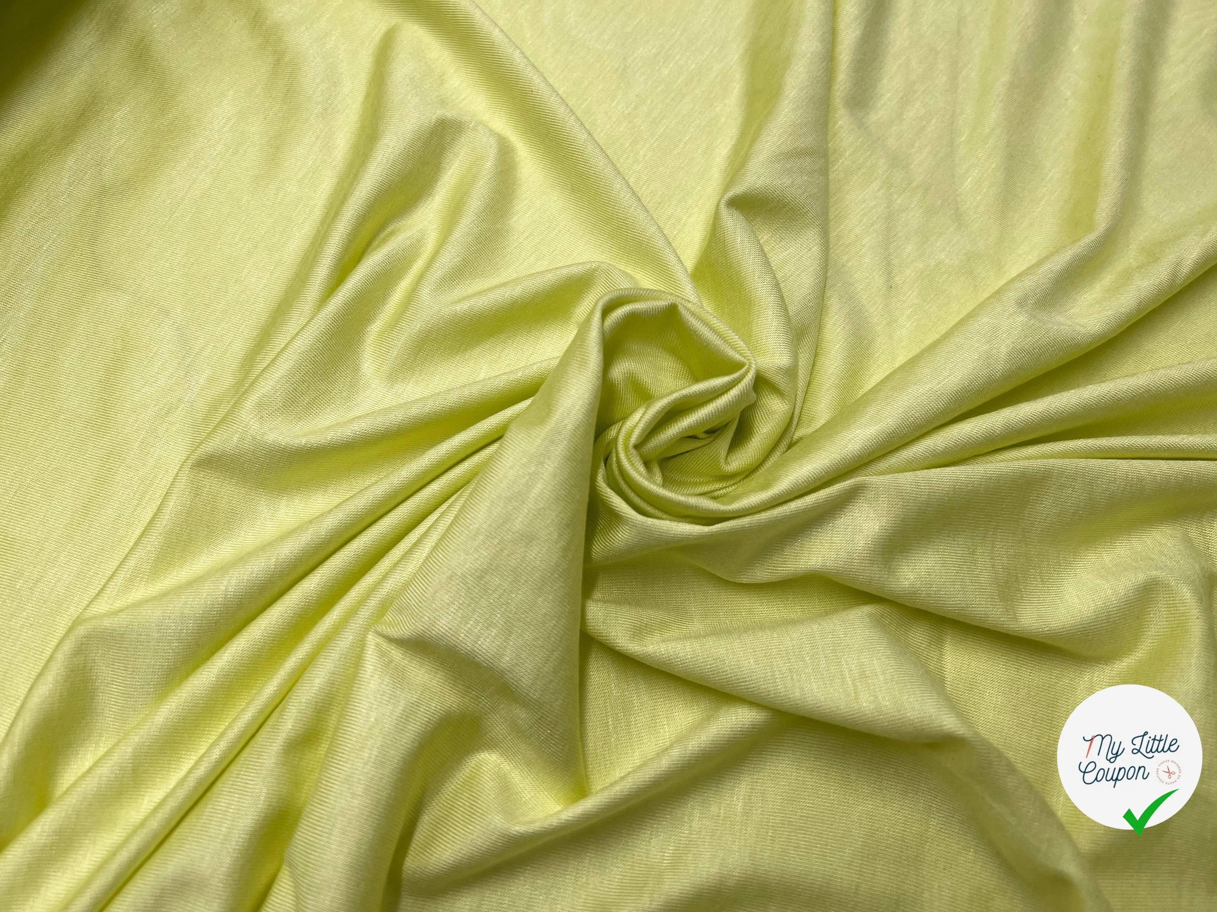 JERSEY VISCOSE JAUNE CITRON - My Little Coupon - tissu - coudre