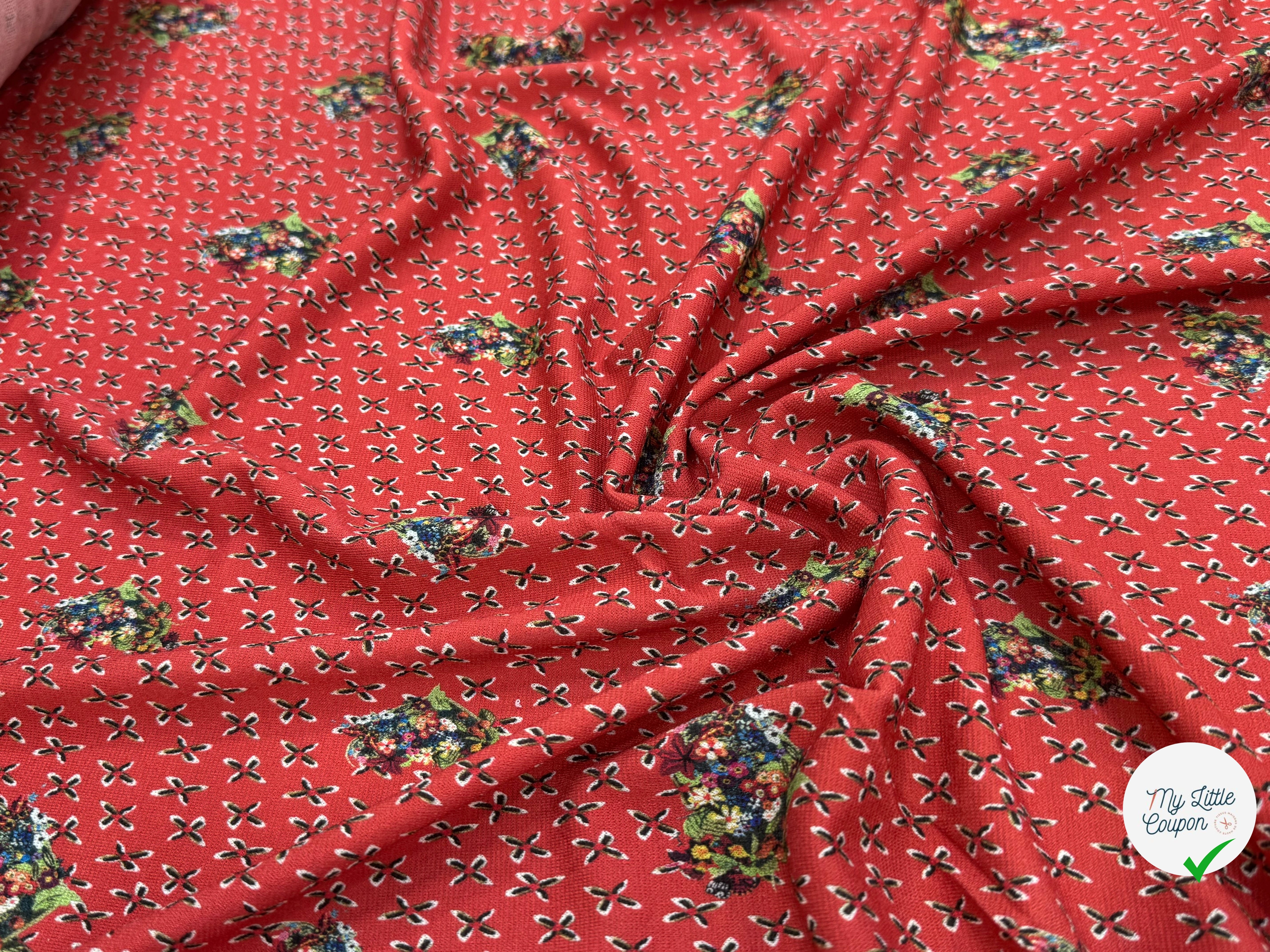 JERSEY VISCOSE KIRA  IMPRIMÉ FLEURIS - My Little Coupon