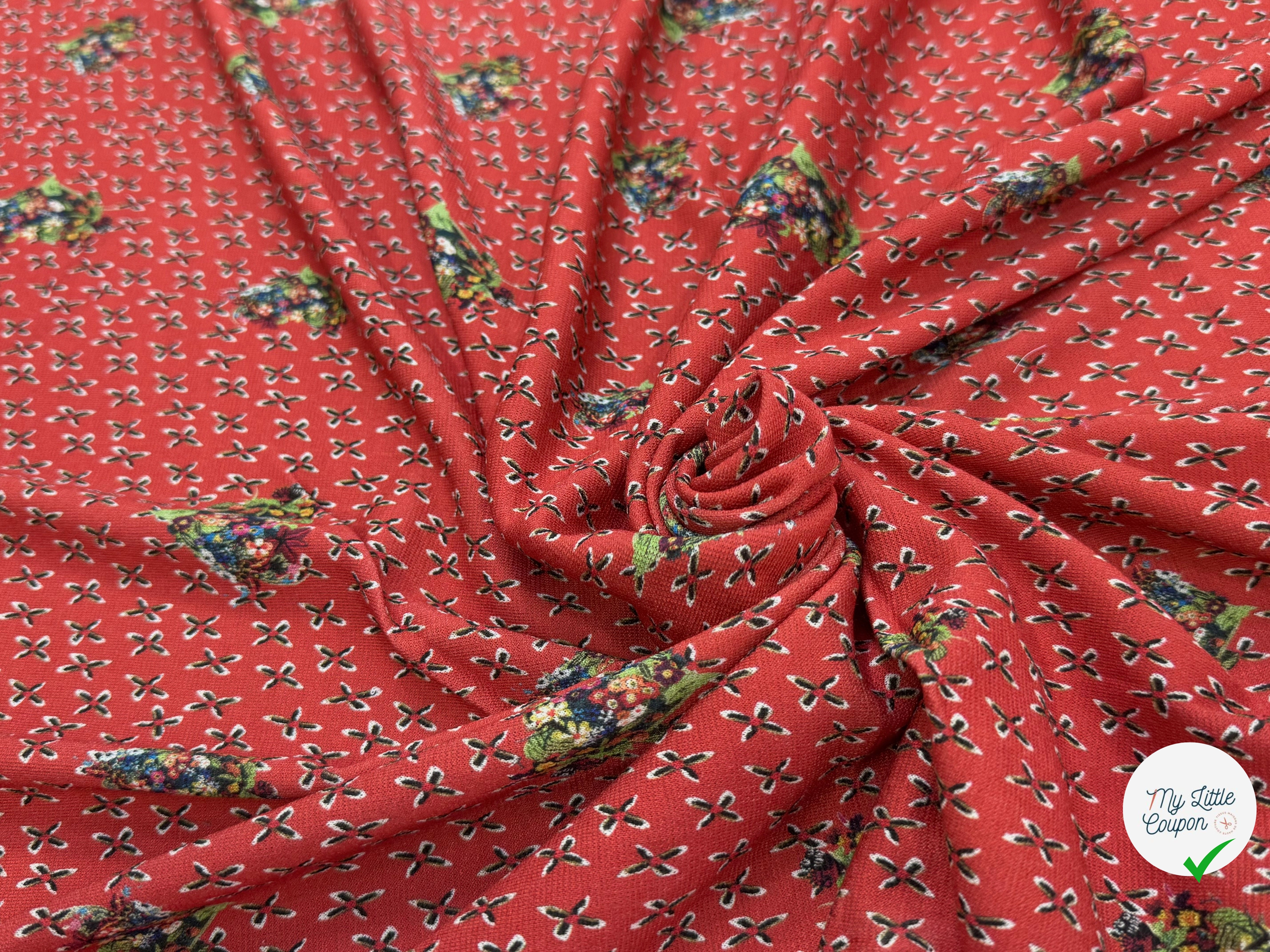 JERSEY VISCOSE KIRA  IMPRIMÉ FLEURIS - My Little Coupon