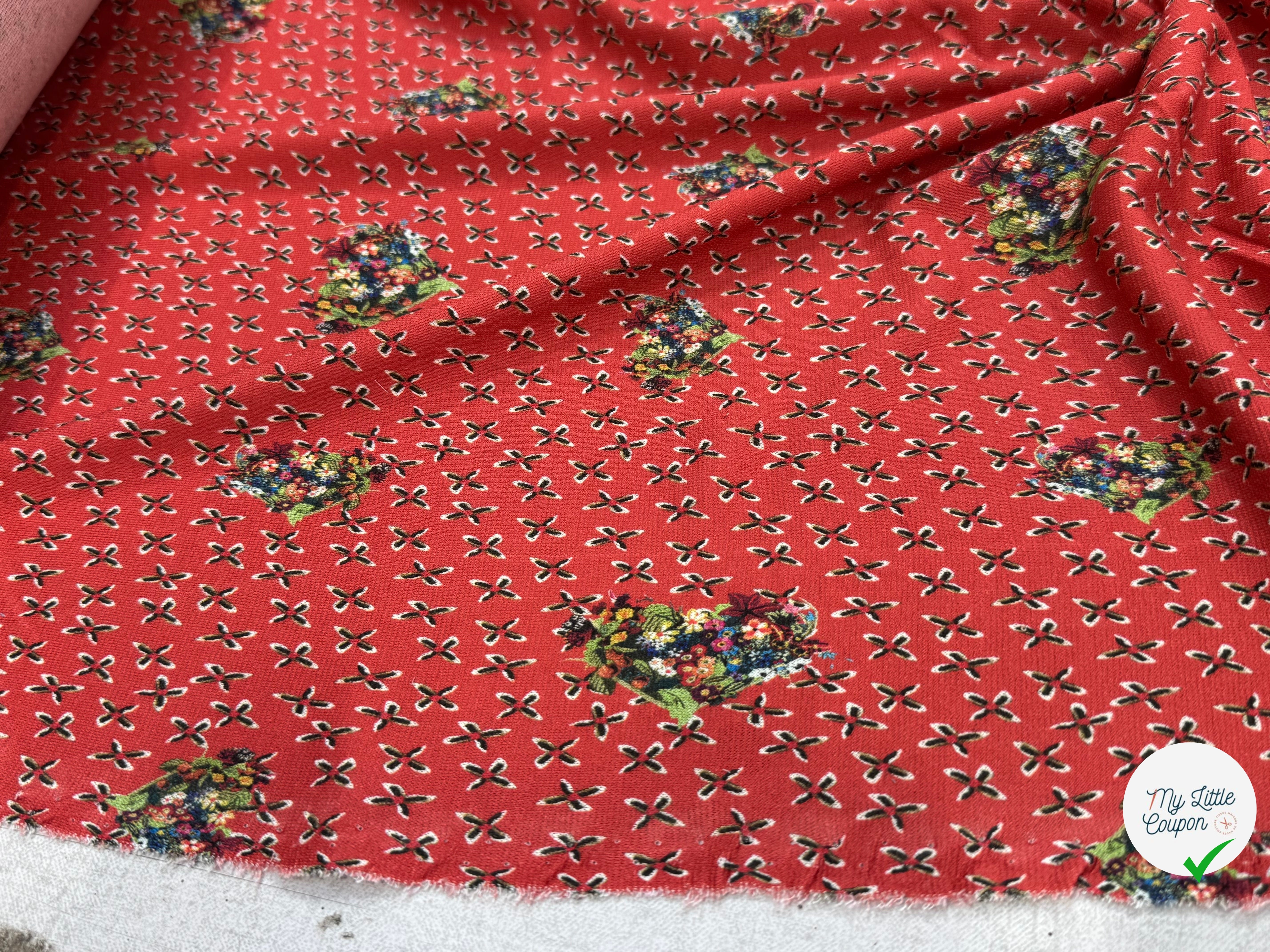 JERSEY VISCOSE KIRA  IMPRIMÉ FLEURIS - My Little Coupon