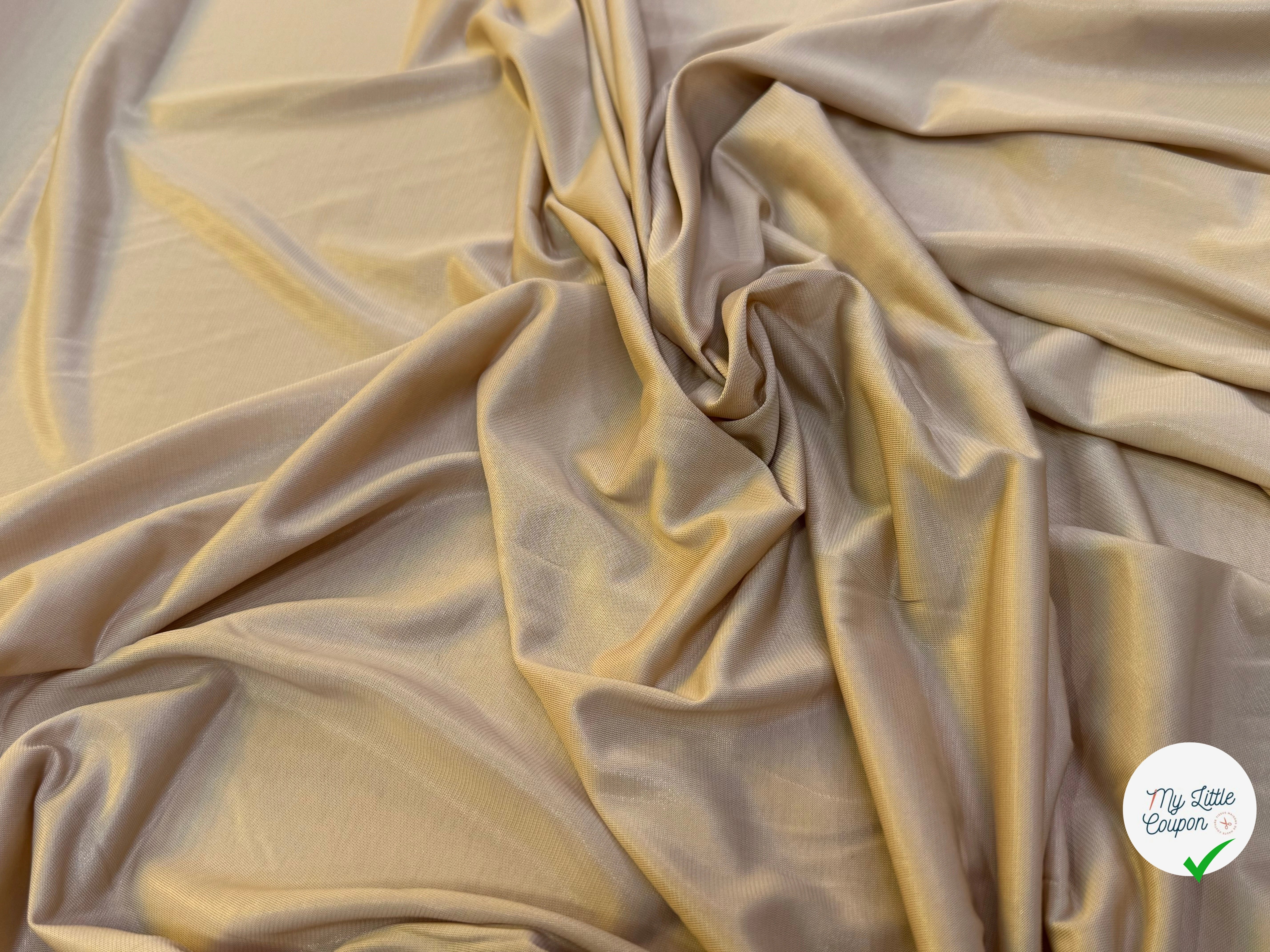 JERSEY VISCOSE LÉGÈREMENT SATINÉ FLUIDE DUNE ULTRA STRETCH - My Little Coupon