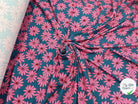 JERSEY VISCOSE PINK FLOWER 8% ÉLASTHANNE - My Little Coupon - tissu - coudre