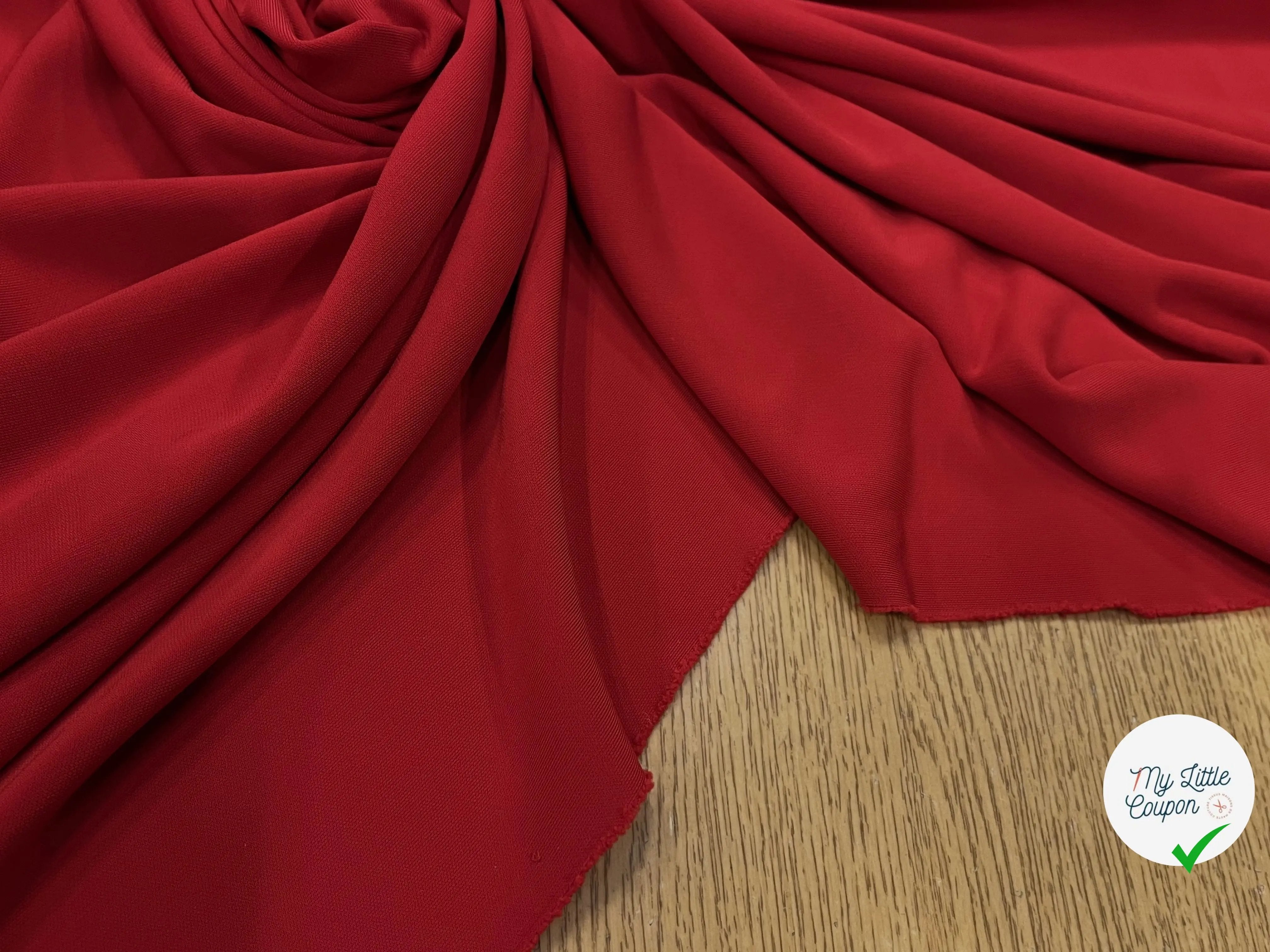 JERSEY VISCOSE ROUGE TEINTURE 7%EA - My Little Coupon
