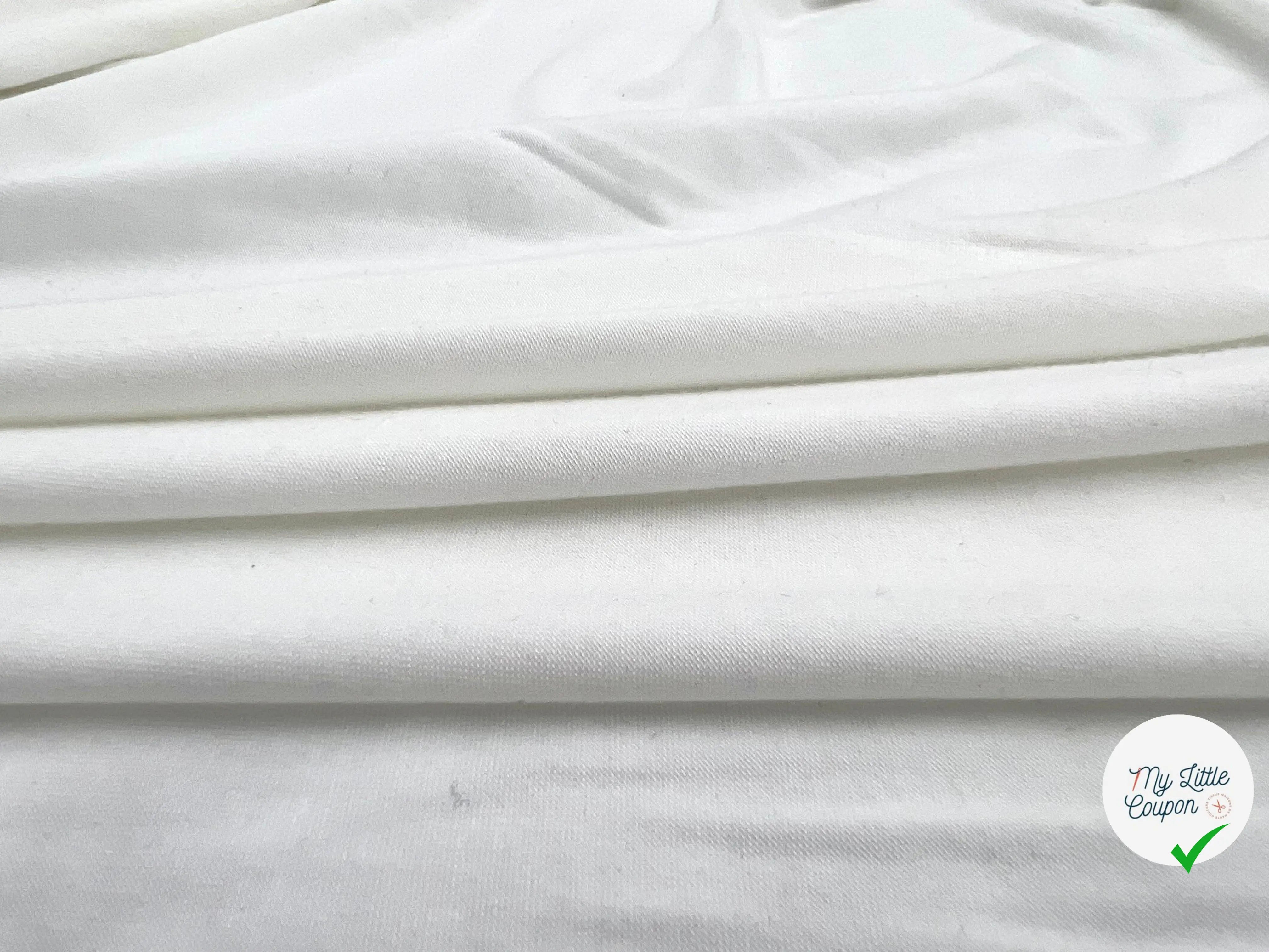 JERSEY VISCOSE STRETCH BLANC OPTIQUE TOUCHER SOYEUX - My Little Coupon - tissu - coudre