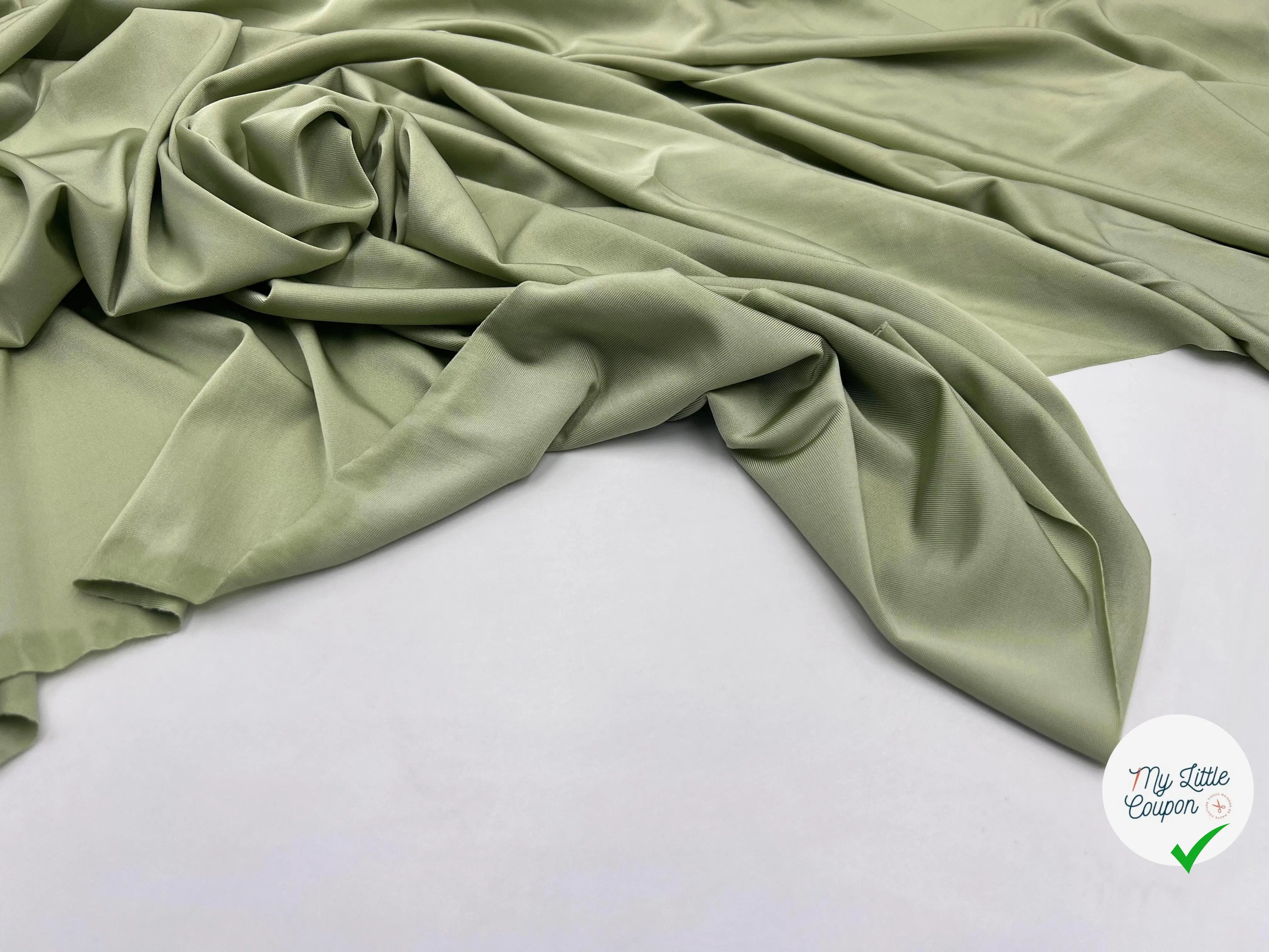 JERSEY VISCOSE STRETCH GLACE À LA PISTACHE - My Little Coupon - tissu - coudre