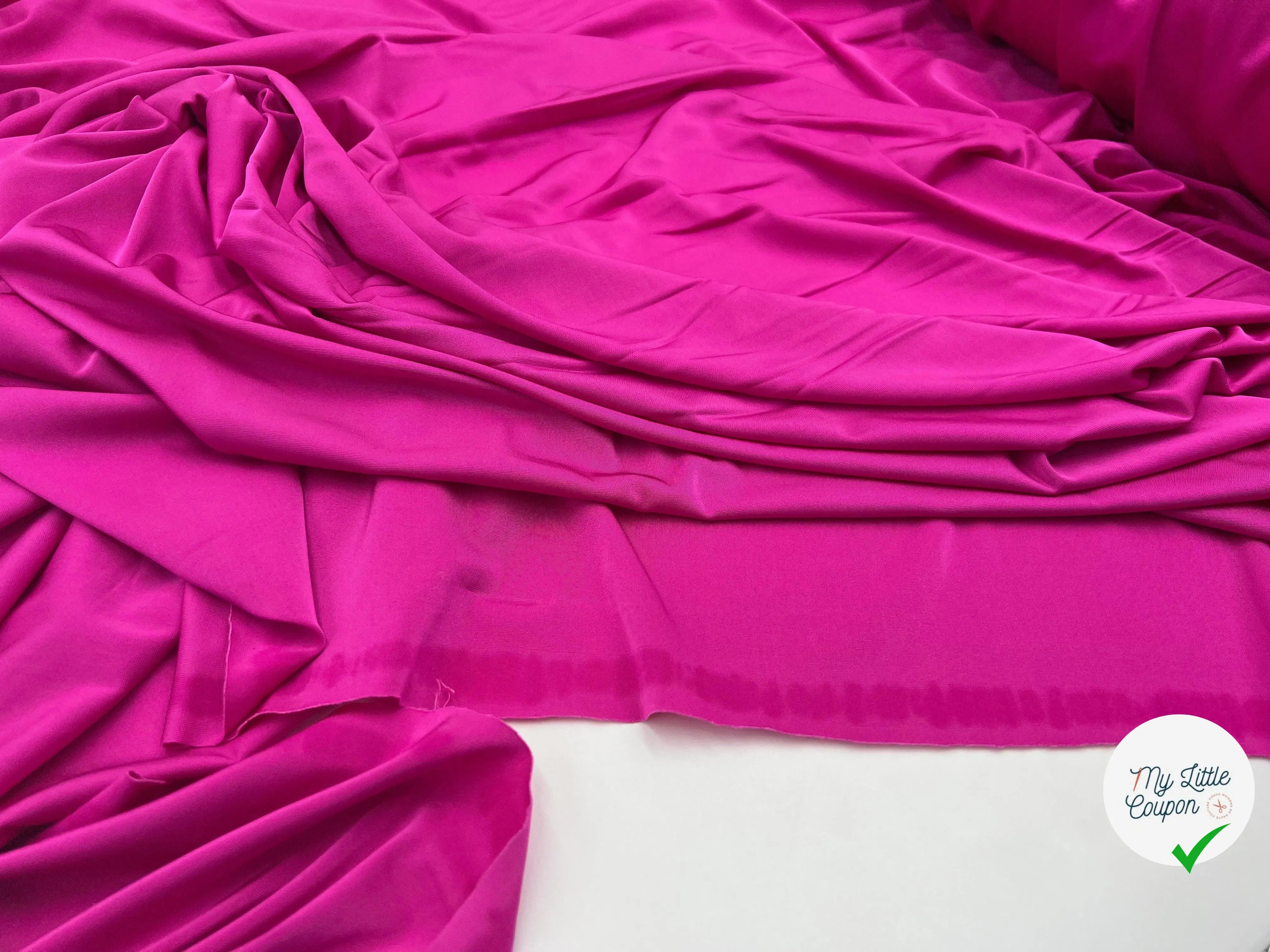 JERSEY VISCOSE STRETCH SHINY FUSCHIA - My Little Coupon - tissu - coudre