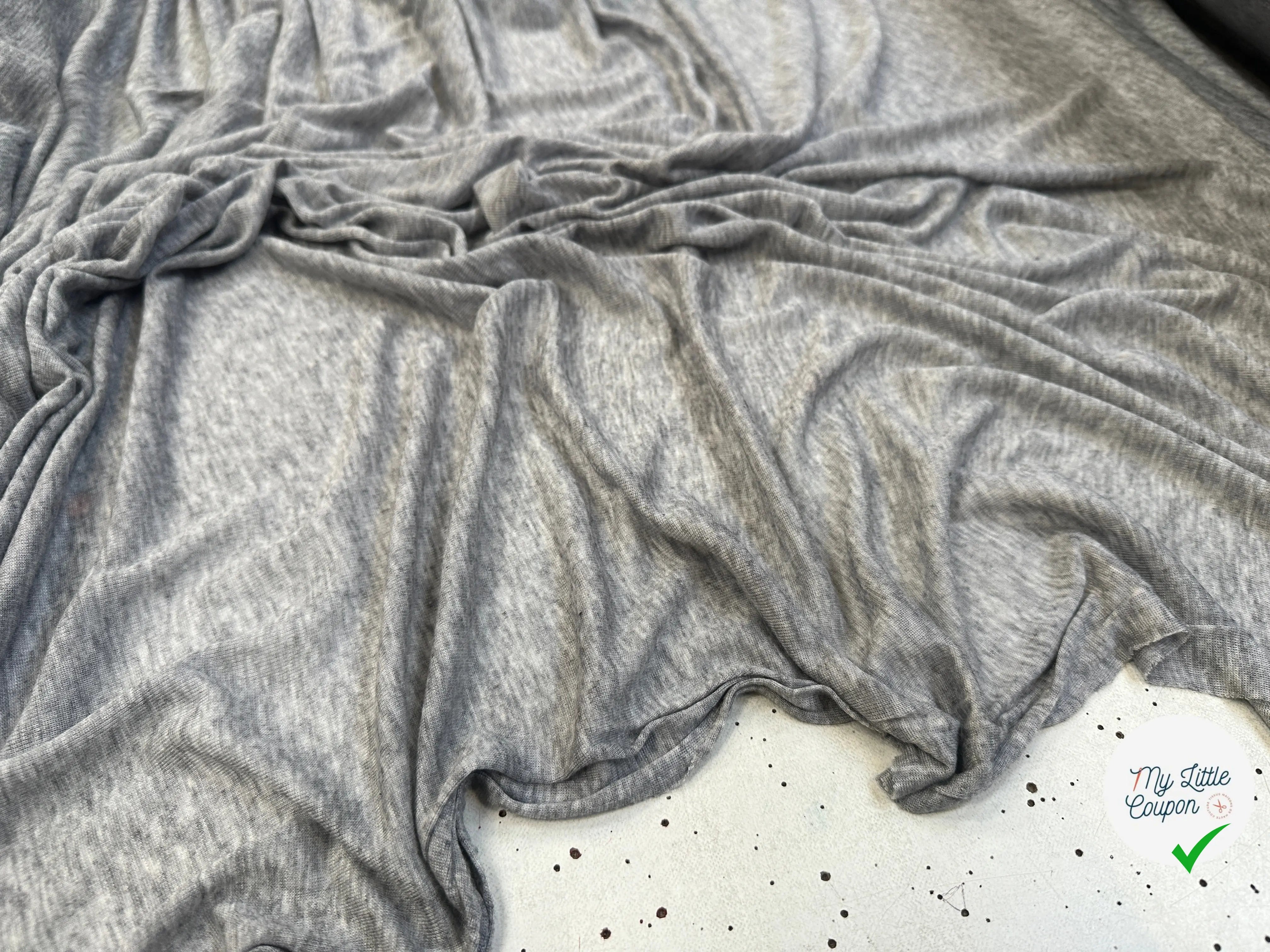 JERSEY VISCOSE TRÈS FIN GRIS CHINÉ - My Little Coupon