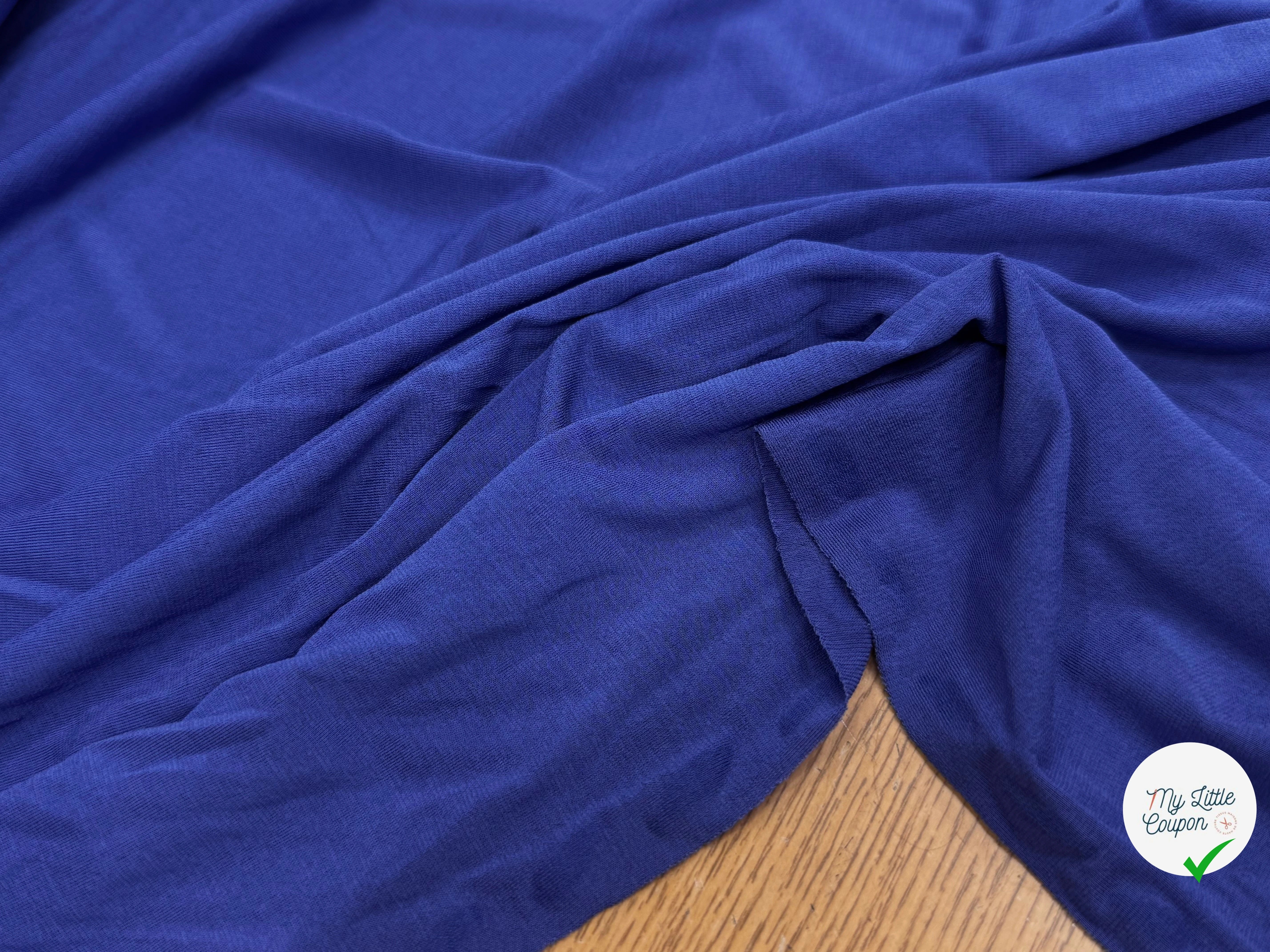 JERSEY VISCOSE ULTRA STRETCH BLEU 93% VISCOSE - My Little Coupon