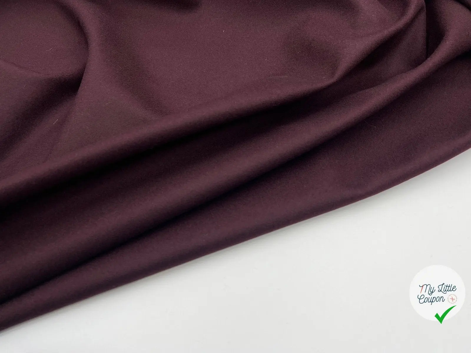 LAINAGE CABAN CONTRECOLLÉ JERSEY NOIR COLORIS BORDEAUX - coupon de tissu de 3 mètres - My Little Coupon - tissu - coudre