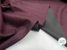 LAINAGE CABAN CONTRECOLLÉ JERSEY NOIR COLORIS BORDEAUX - coupon de tissu de 3 mètres - My Little Coupon - tissu - coudre