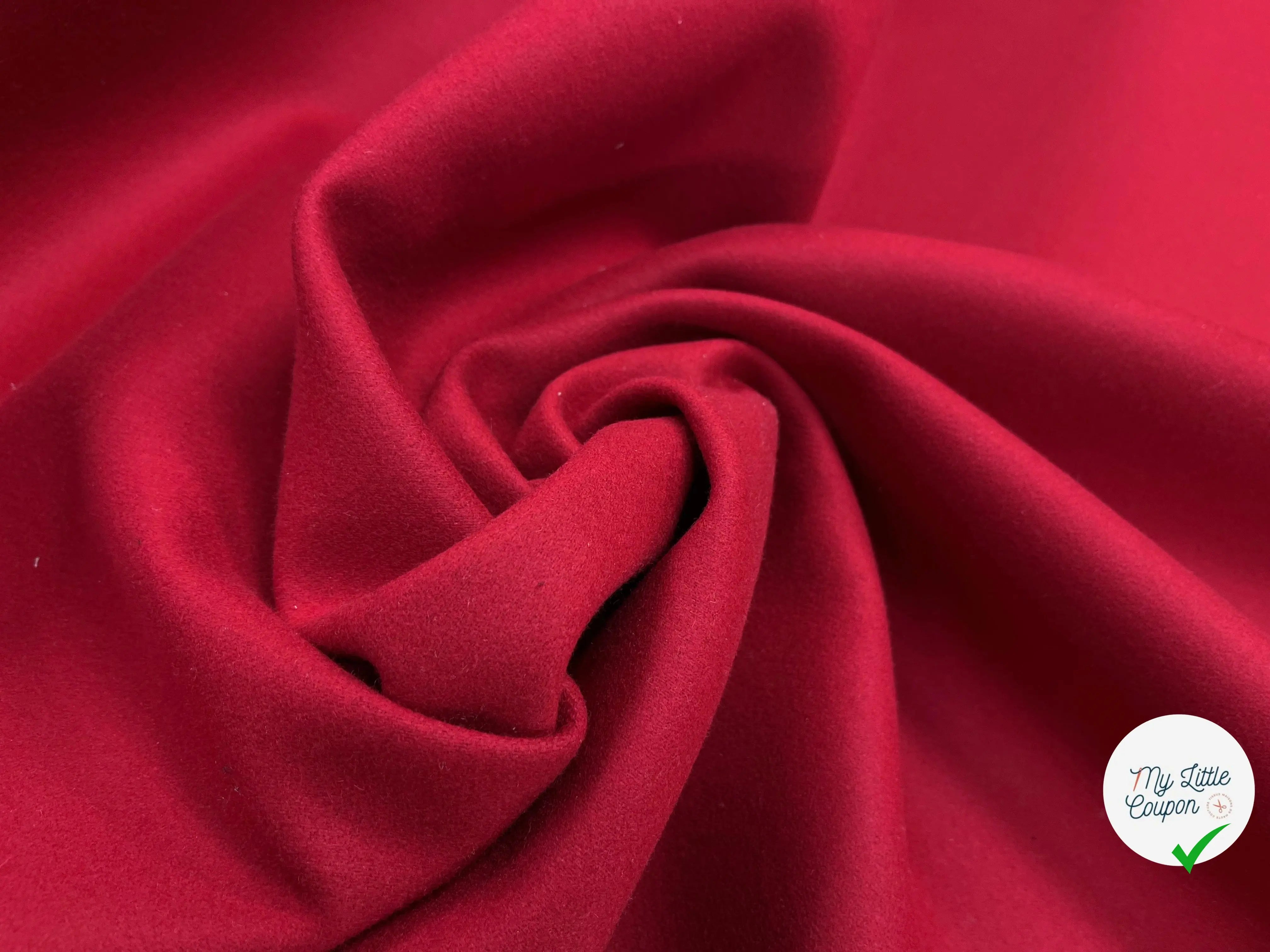 LAINAGE CABAN CONTRECOLLÉ NOIR & ROUGE RUBIS - My Little Coupon