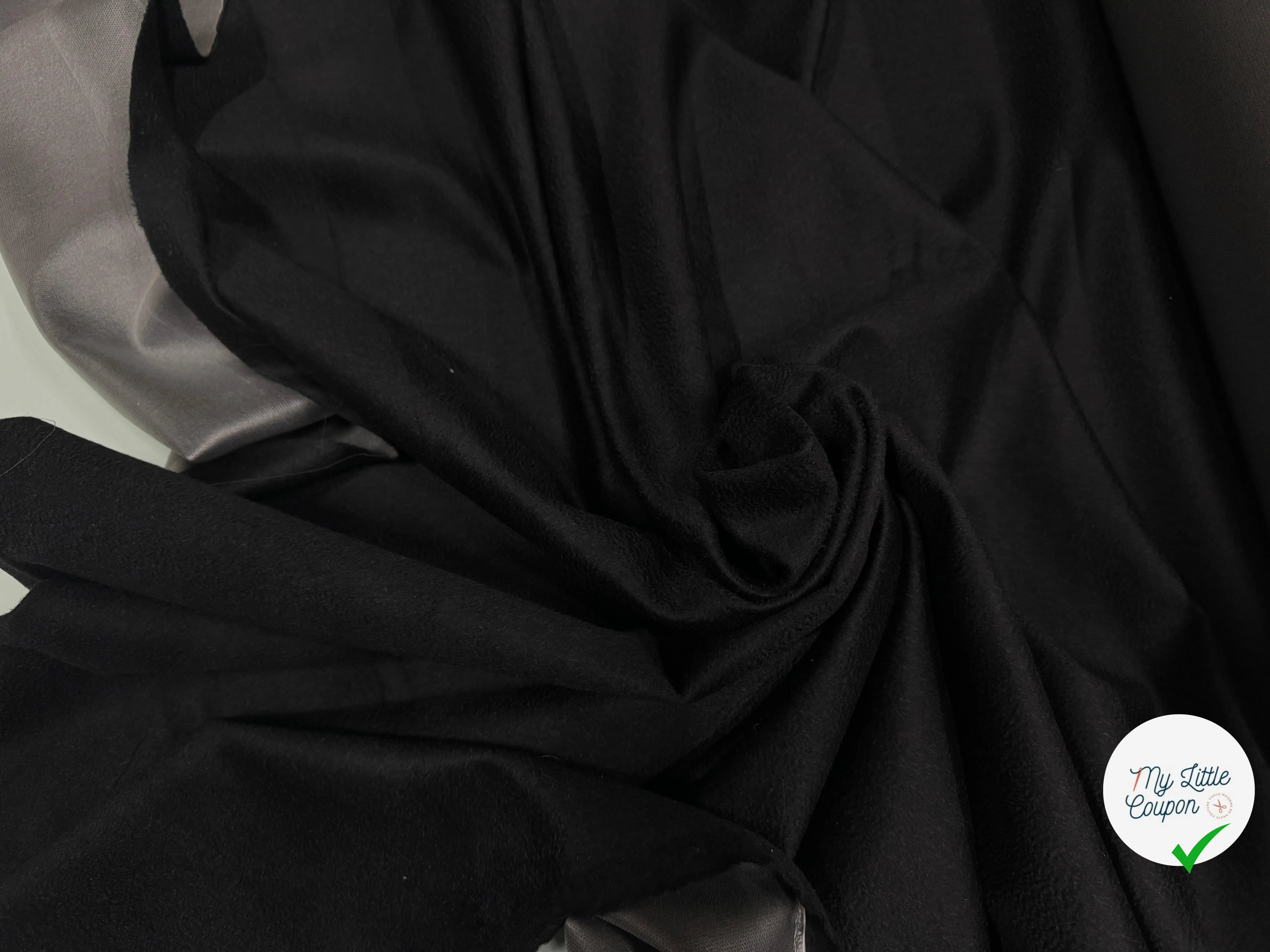 LAINAGE CACHEMIRE THERMOCOLLE NOIR - My Little Coupon