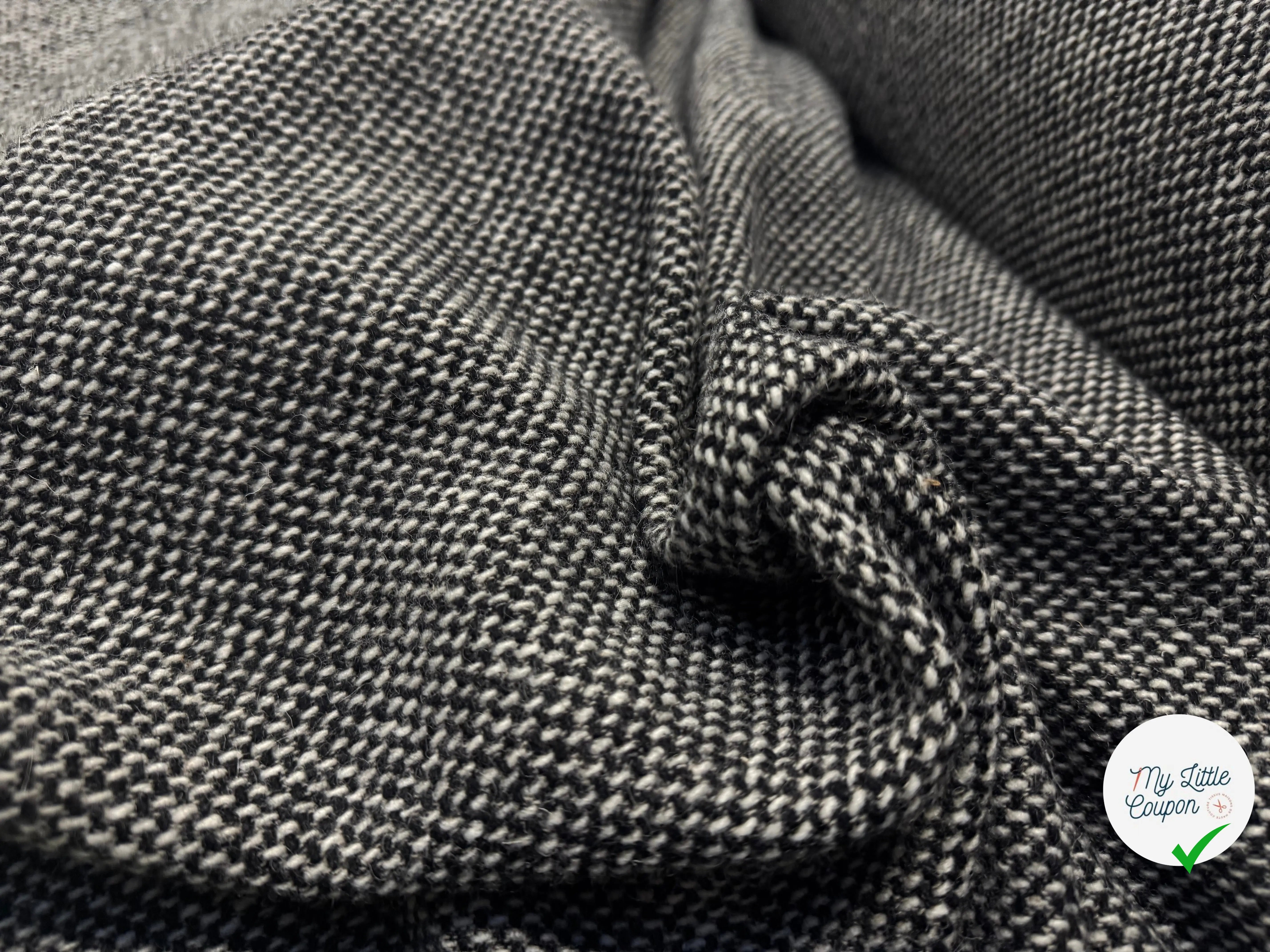 LAINAGE CANEVAS NOIR ET BLANC 100%LAINE - My Little Coupon