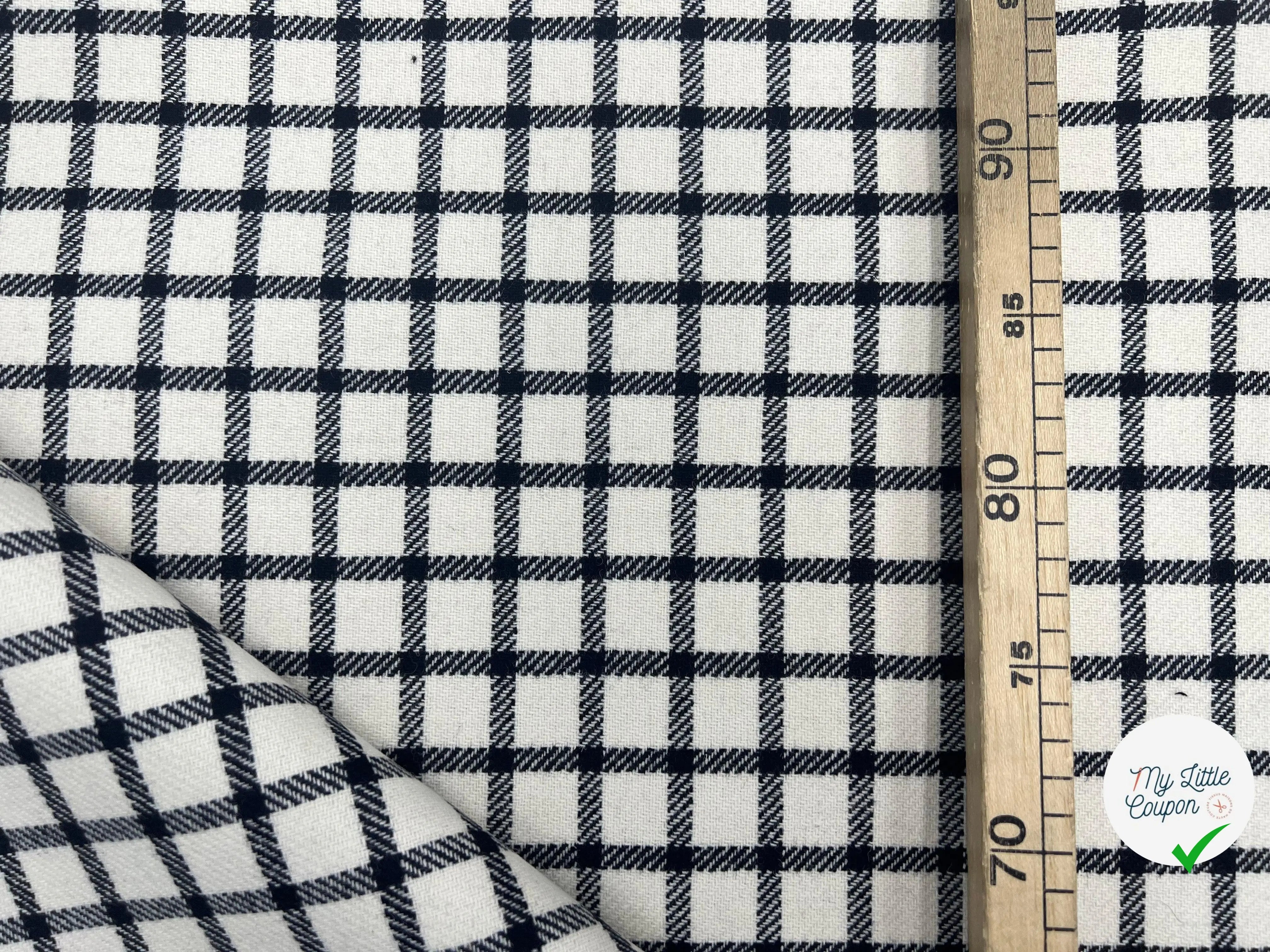 LAINAGE CARREAUX CONTRECOLLÉ NÉOPRÈNE LONDON STYLE - coupon de tissu de 2 mètres 80 - My Little Coupon - tissu - coudre