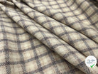 LAINAGE CARREAUX HARRIS TWEED PURE LAINE BEIGE ET GRIS ÉLÉGANT - My Little Coupon - tissu - coudre