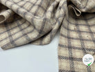 LAINAGE CARREAUX HARRIS TWEED PURE LAINE BEIGE ET GRIS ÉLÉGANT - My Little Coupon - tissu - coudre