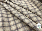 LAINAGE CARREAUX HARRIS TWEED PURE LAINE BEIGE ET GRIS ÉLÉGANT - My Little Coupon - tissu - coudre