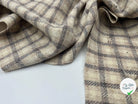 LAINAGE CARREAUX HARRIS TWEED PURE LAINE BEIGE ET GRIS ÉLÉGANT - My Little Coupon - tissu - coudre