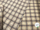 LAINAGE CARREAUX HARRIS TWEED PURE LAINE BEIGE ET GRIS ÉLÉGANT - My Little Coupon - tissu - coudre