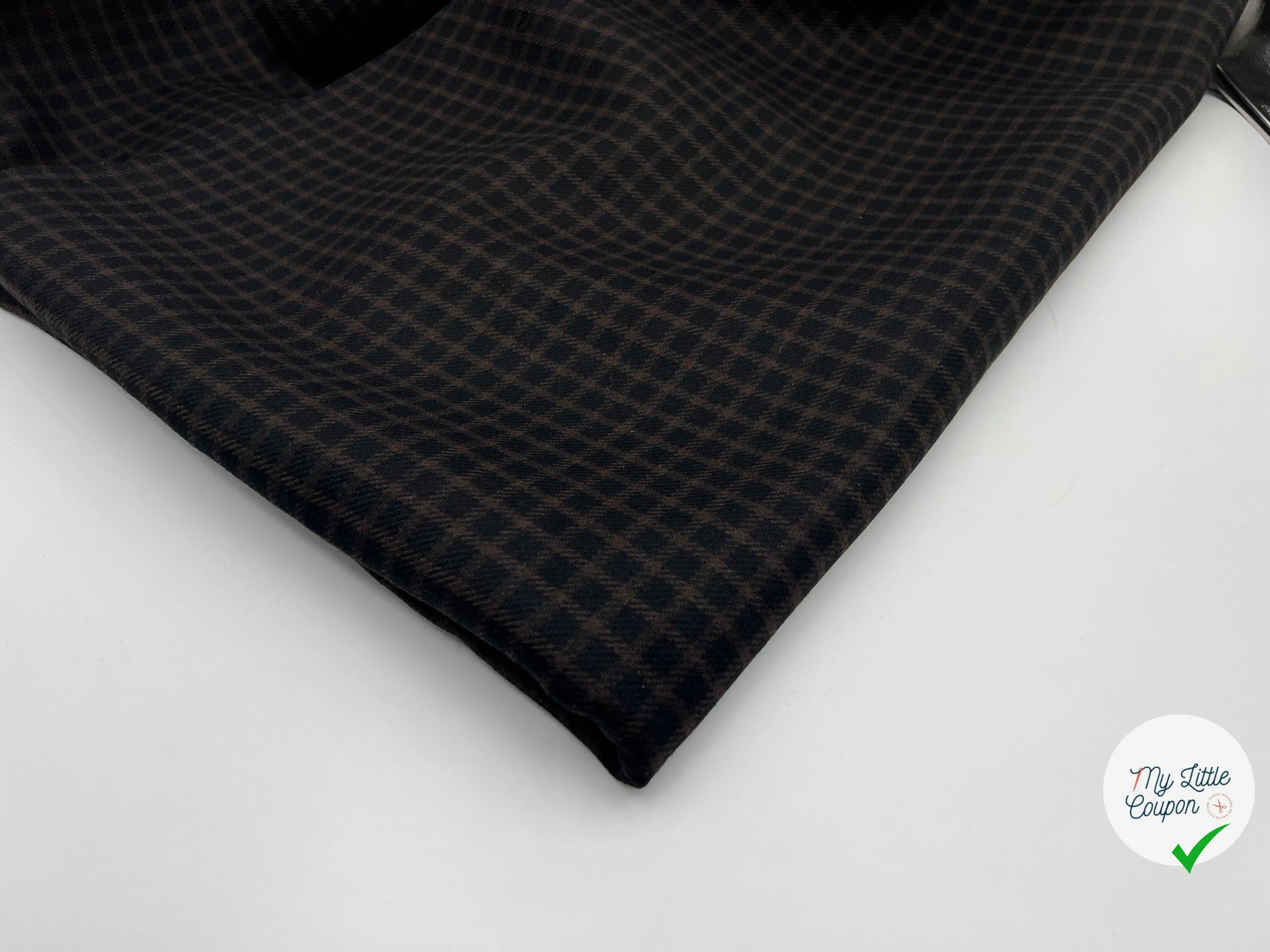 LAINAGE CARREAUX VICTORIAN STYLE CONTRECOLLÉ JERSEY NOIR - My Little Coupon - tissu - coudre