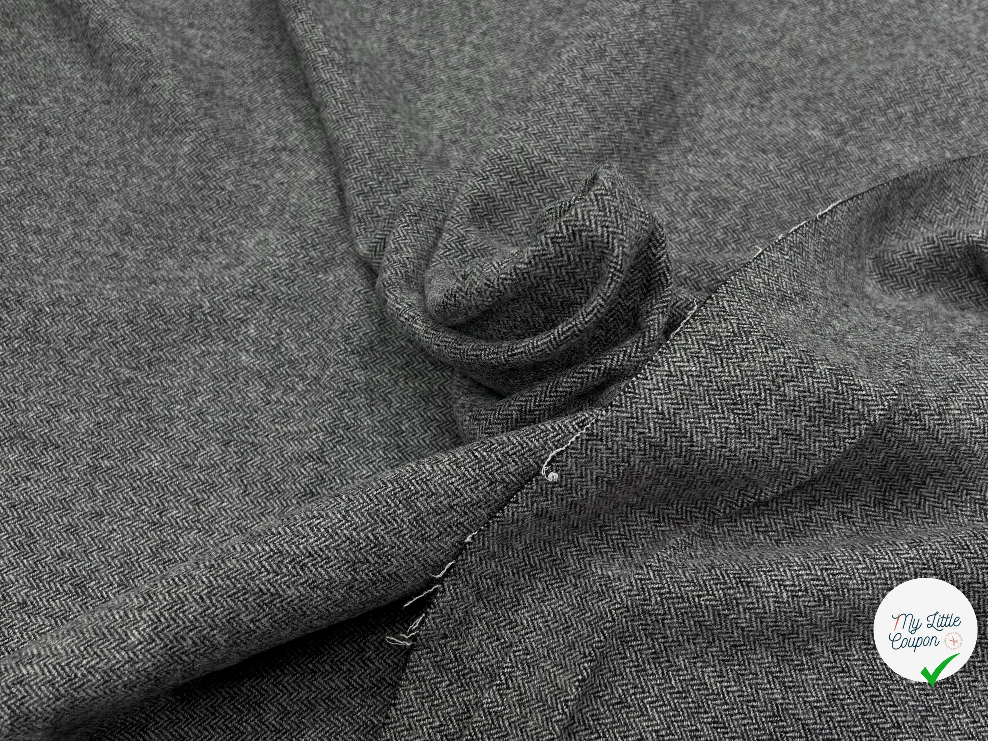 LAINAGE CHEVRON GRIS 80% LAINE 150CM - My Little Coupon
