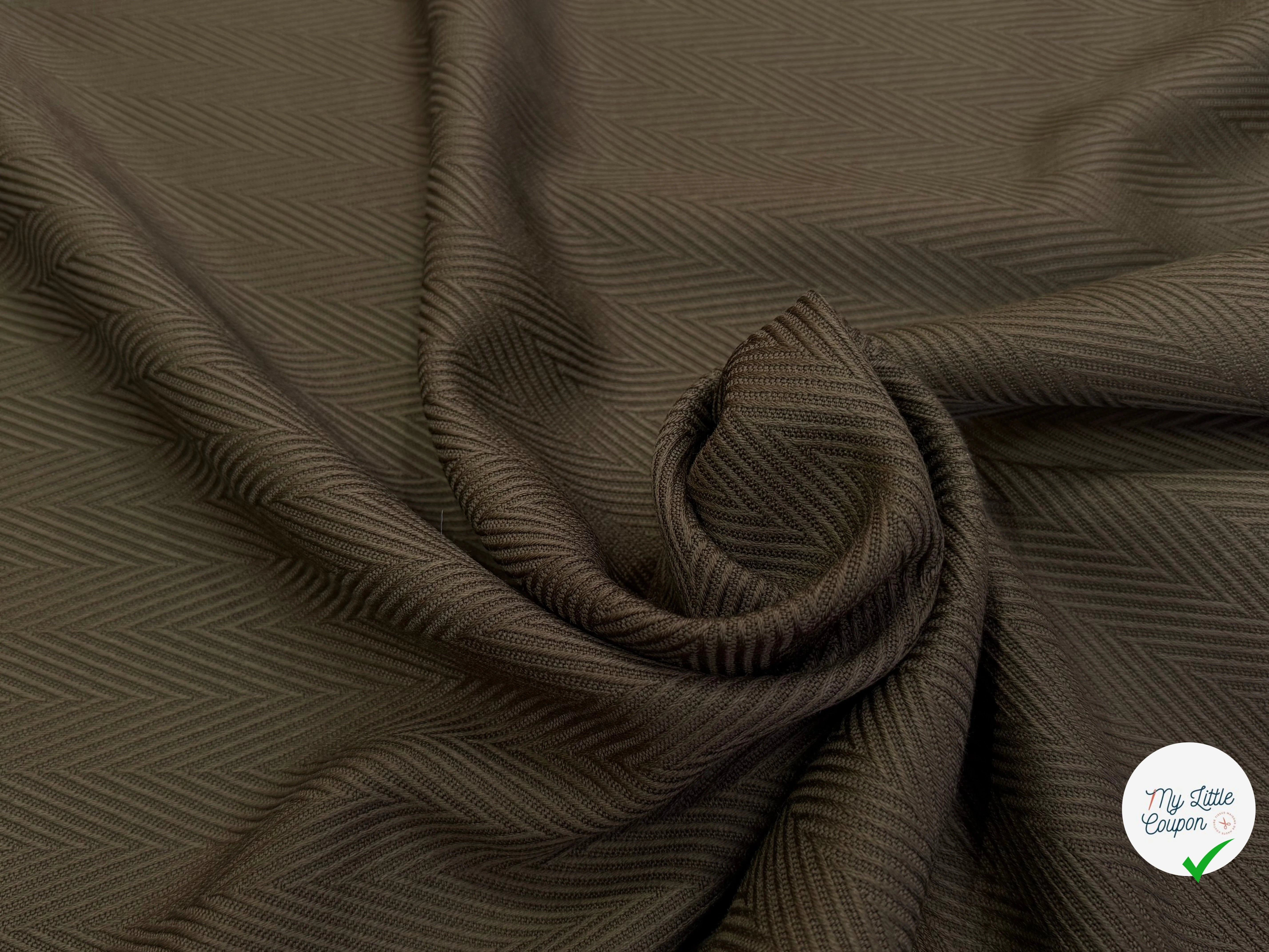 LAINAGE CHEVRON LOURD CHOCO MARRON SUPERBE - My Little Coupon