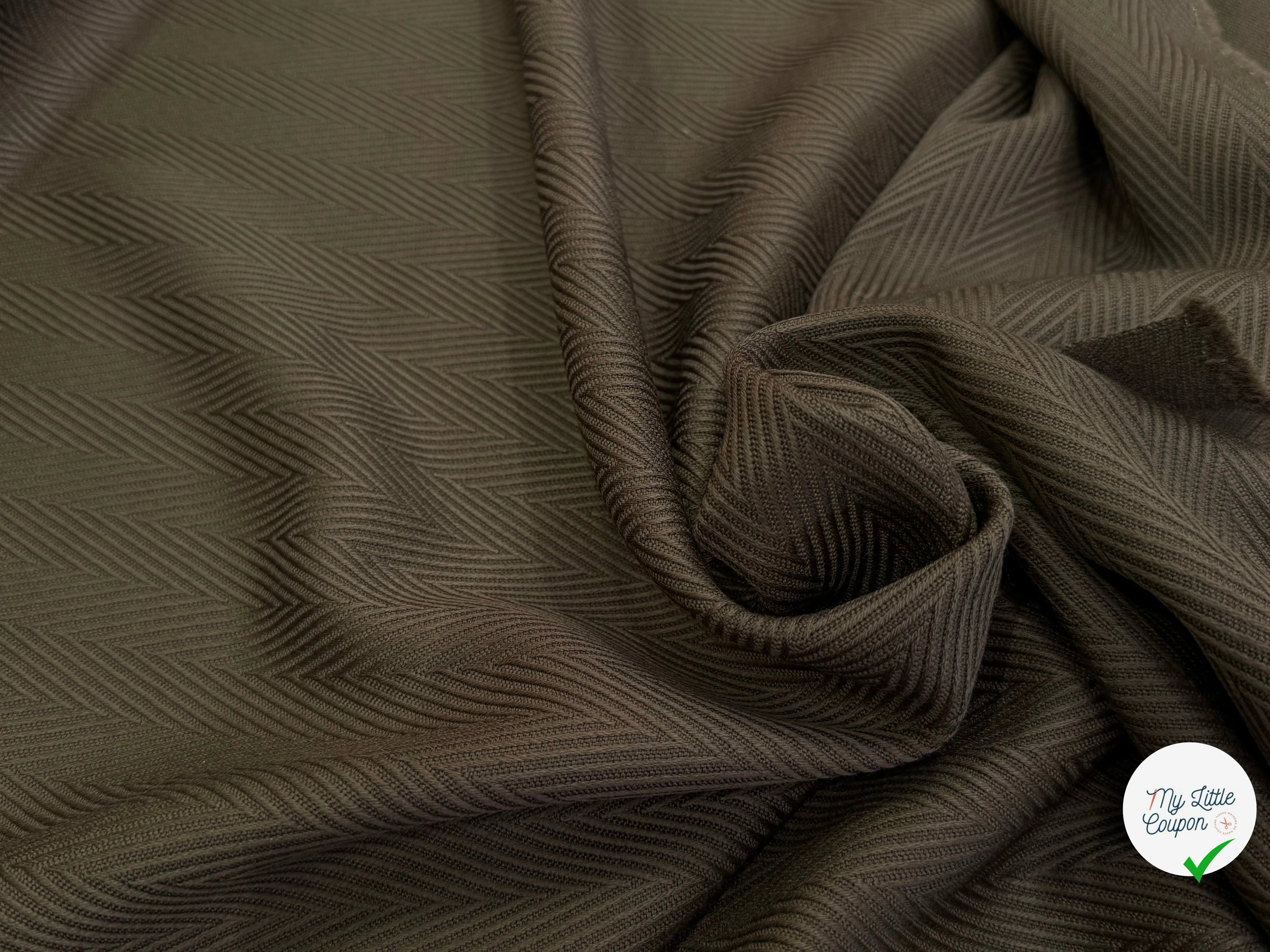 LAINAGE CHEVRON LOURD CHOCO MARRON SUPERBE - My Little Coupon