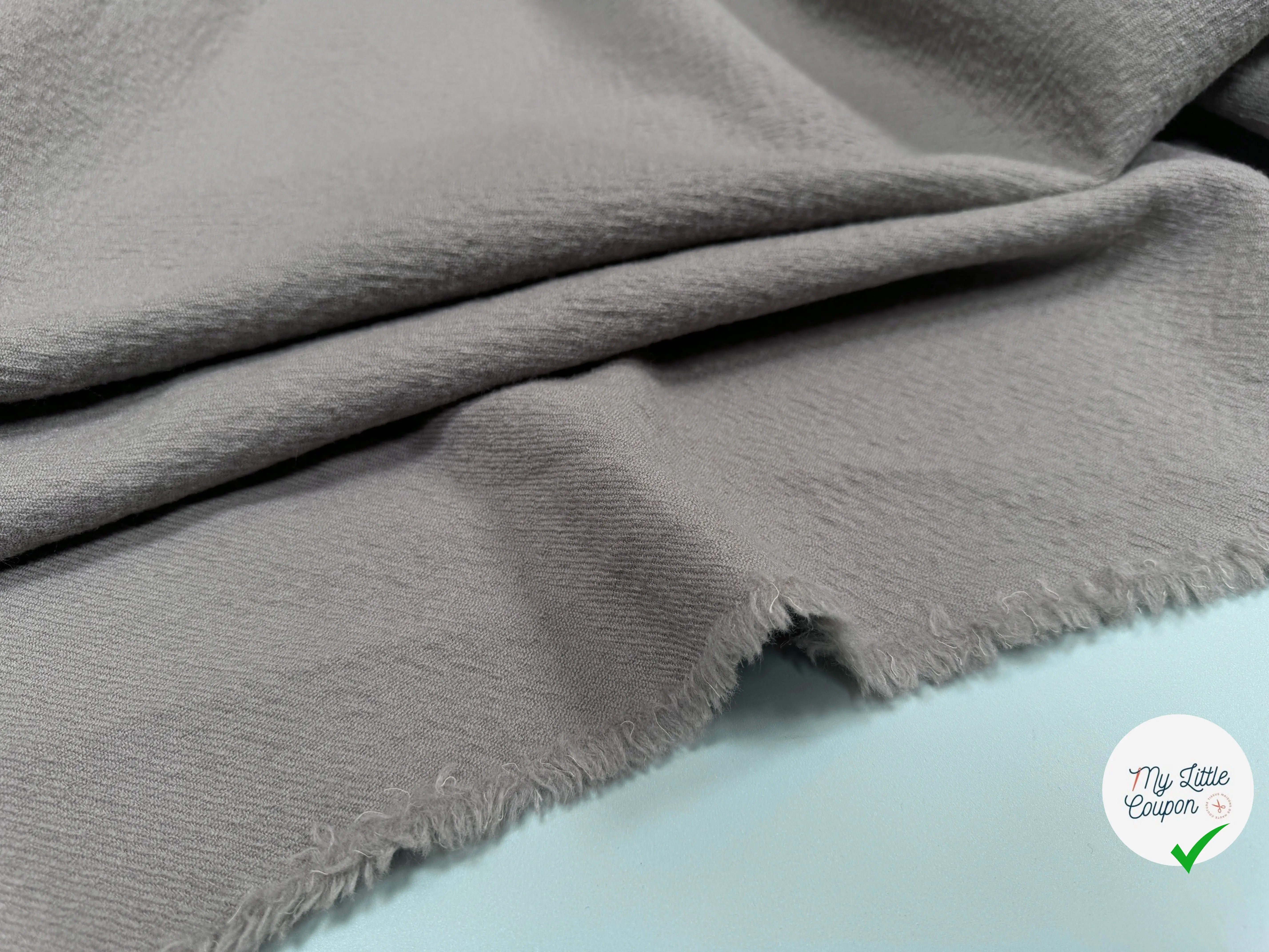 LAINAGE DRILL 100% LAINE VIERGE GRIS CLAIR - My Little Coupon