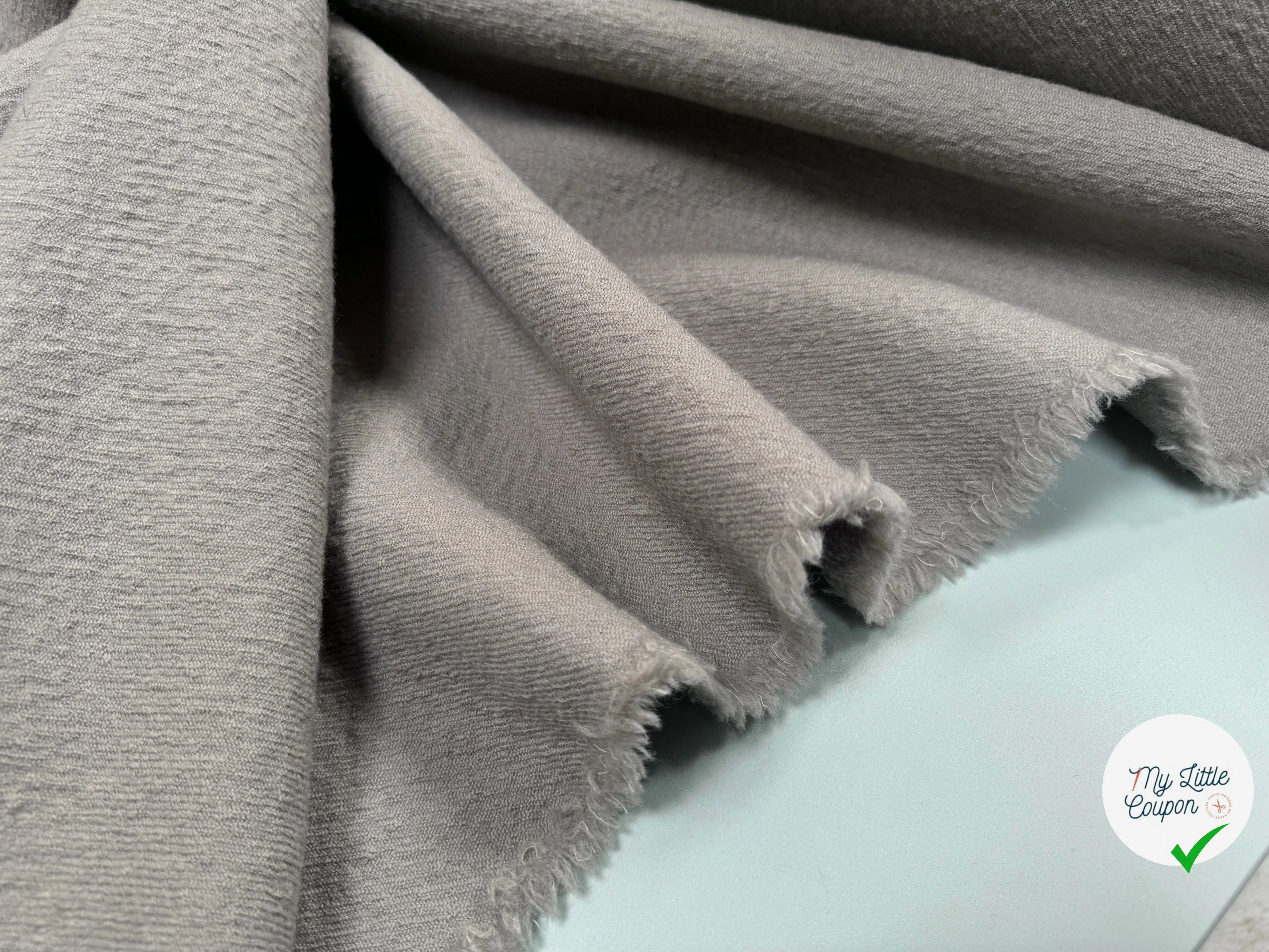 LAINAGE DRILL 100% LAINE VIERGE GRIS CLAIR - My Little Coupon