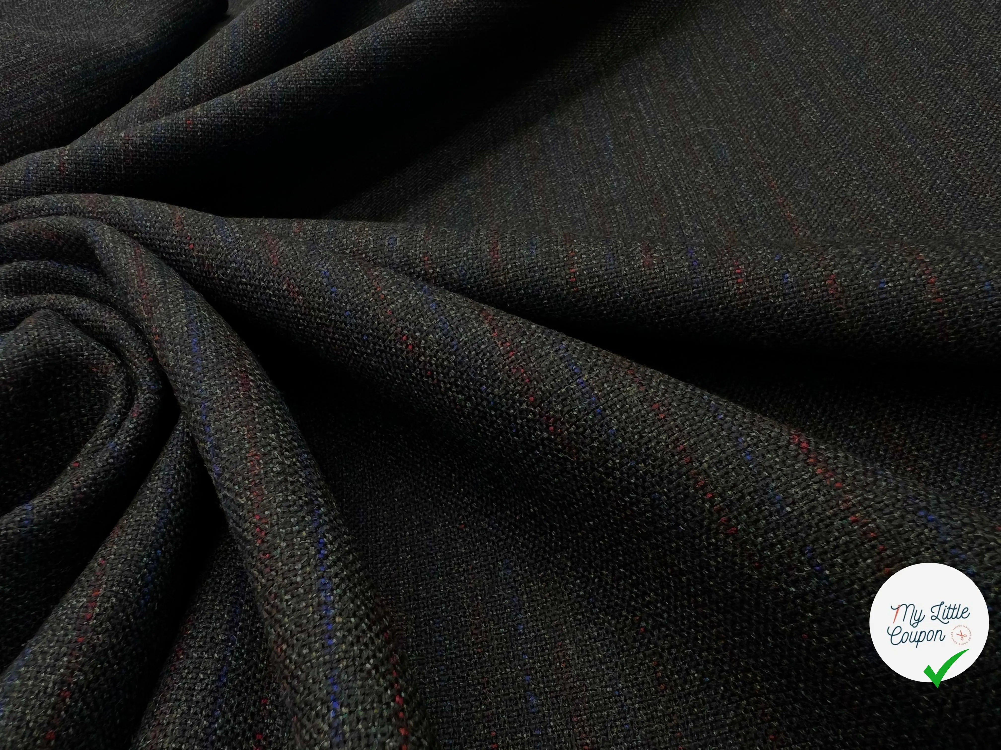 LAINAGE GRIS FILIGRANE ROUGE - My Little Coupon - tissu - coudre